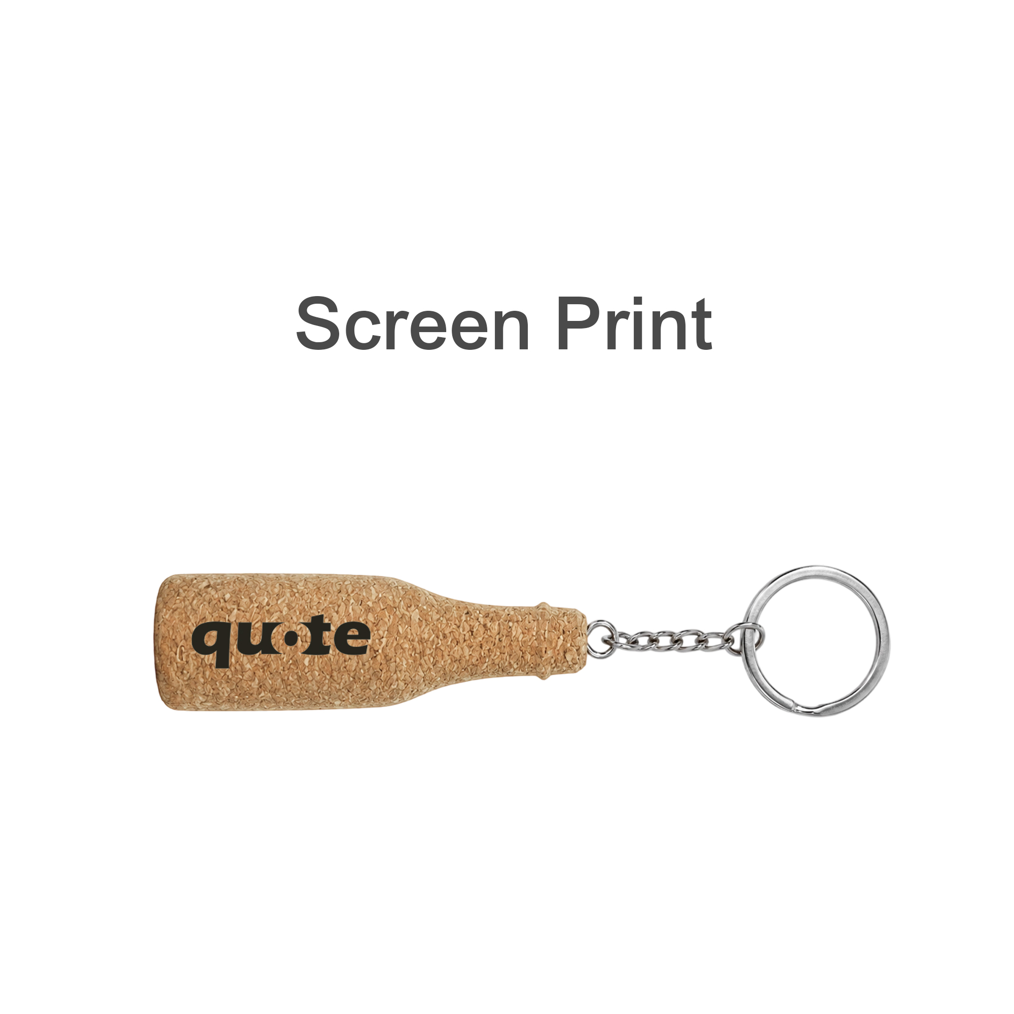 Bottle Shaped Cork Keyring - Image 4