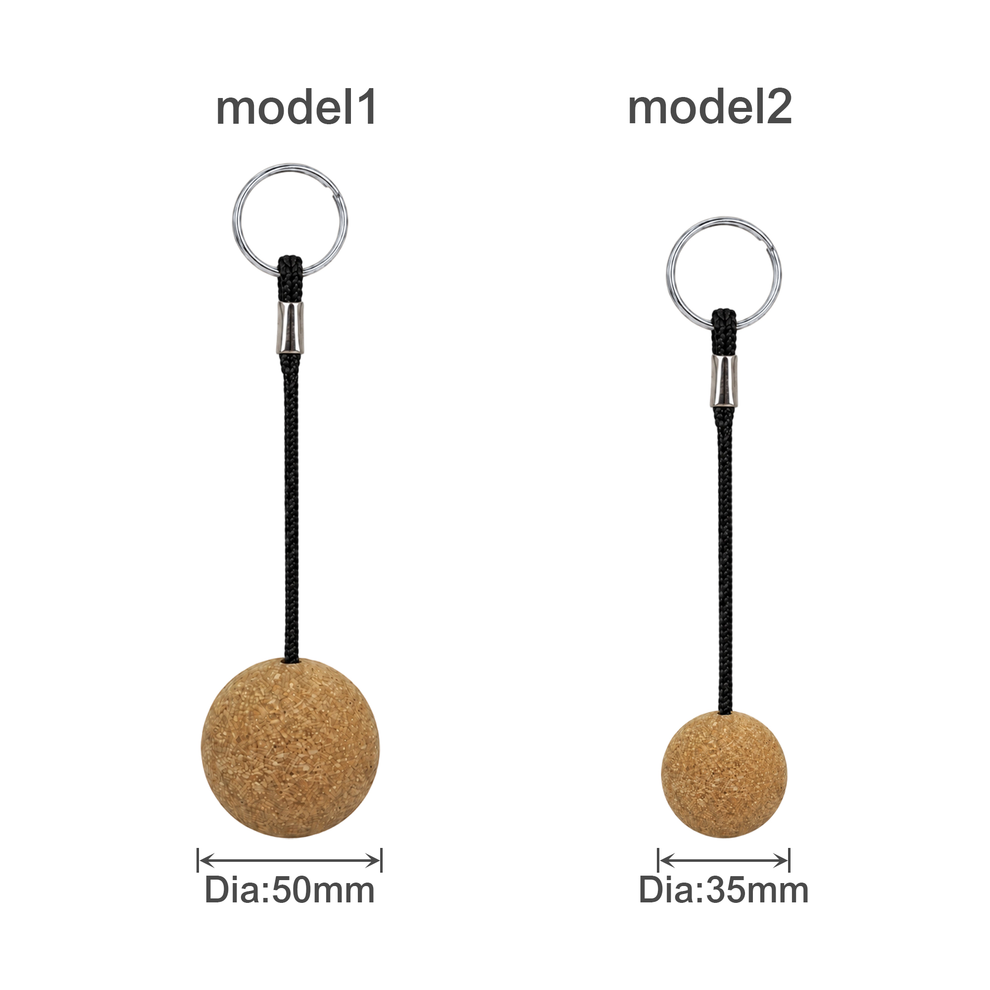 Cork Ball Keyring - Image 4