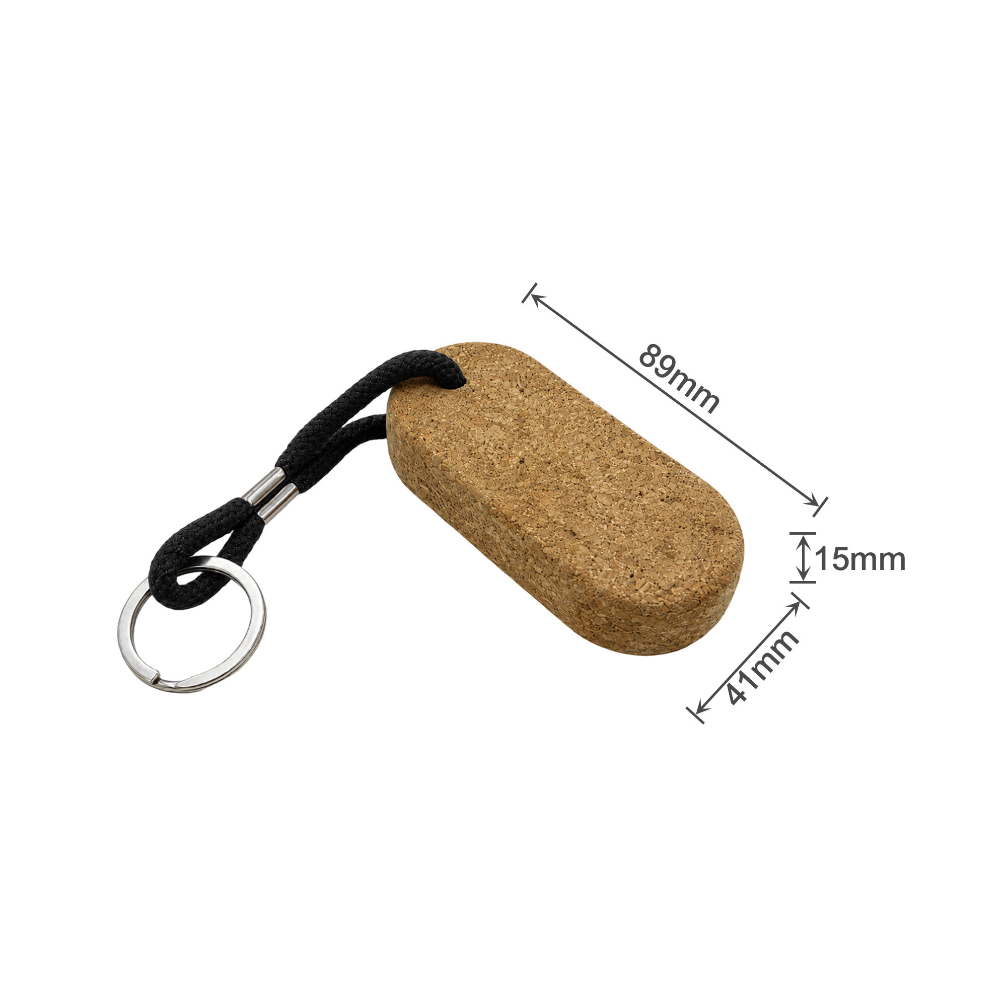 Oval Cork Keyring B - Image 4