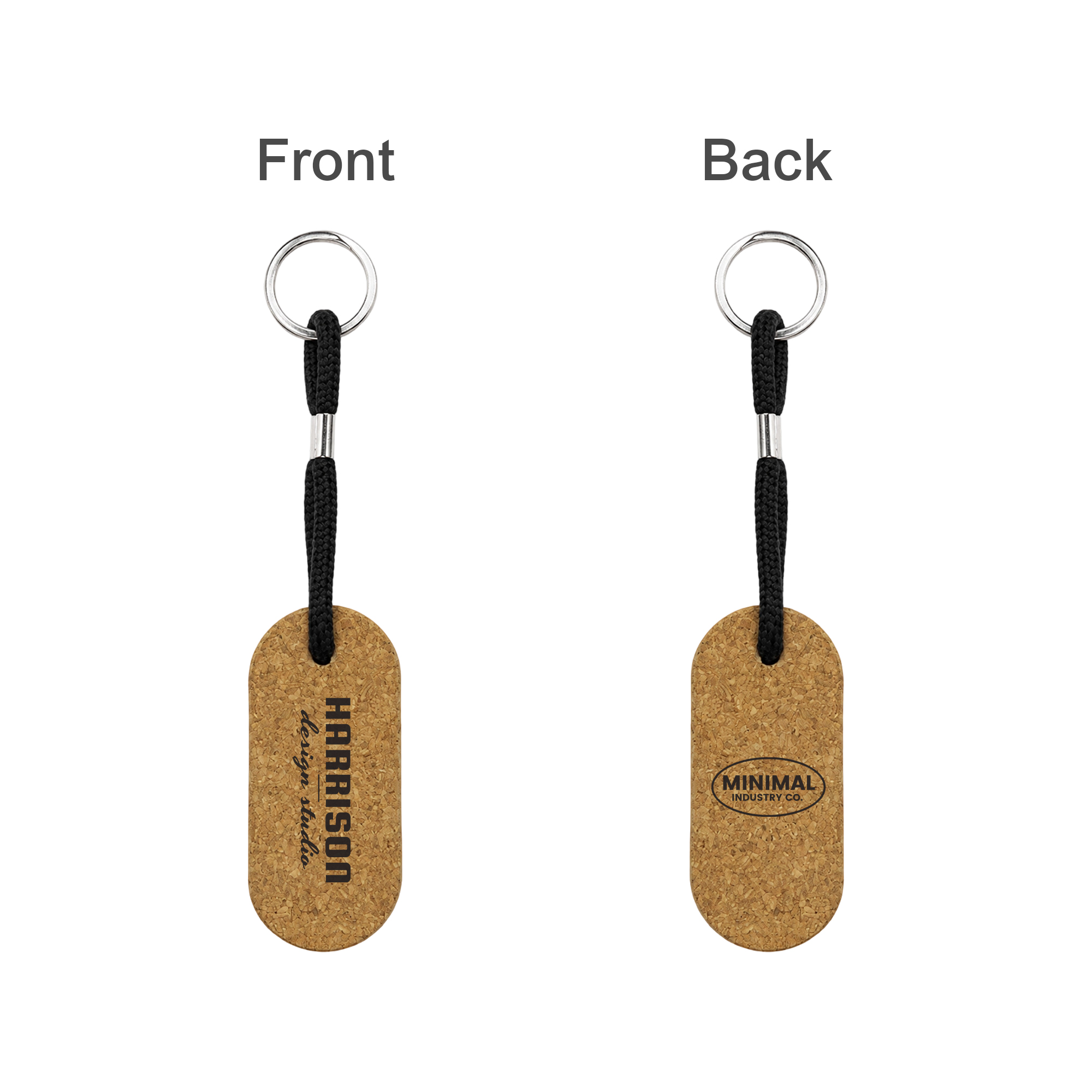 Oval Cork Keyring B - Image 3
