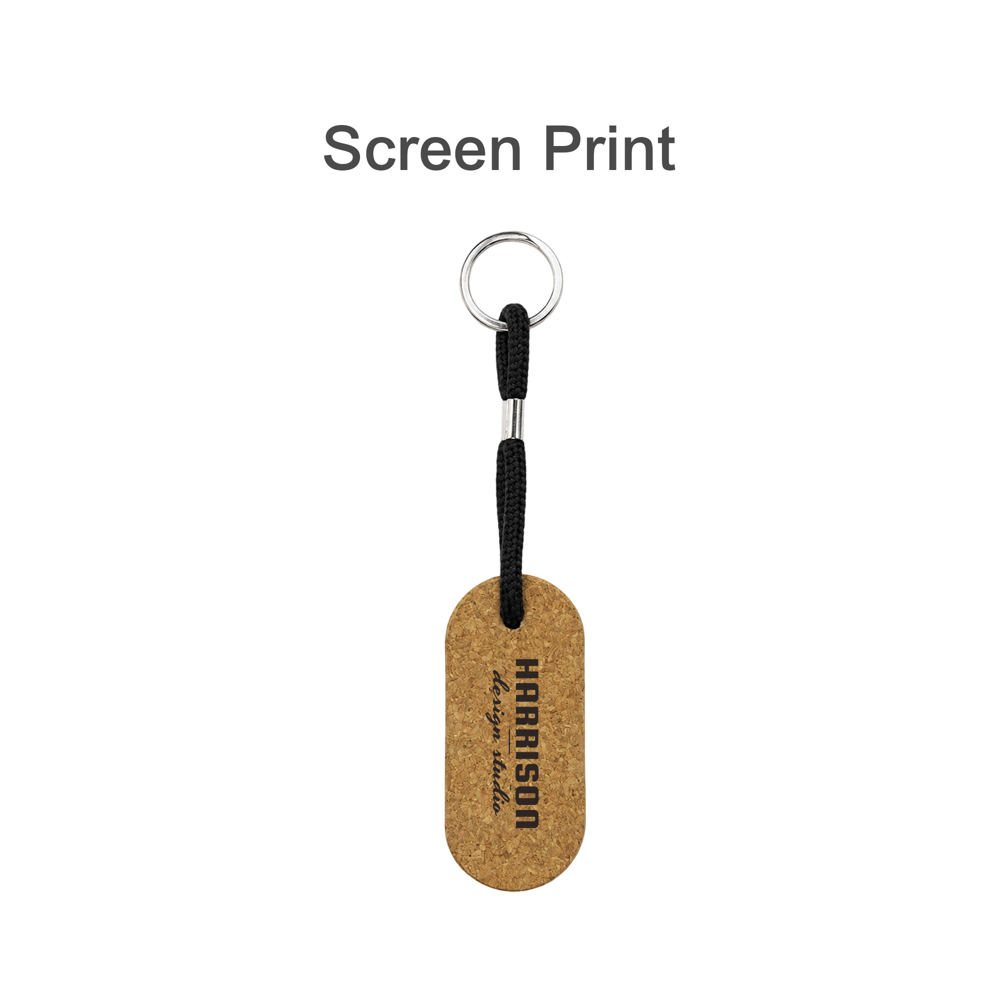 Oval Cork Keyring B - Image 5