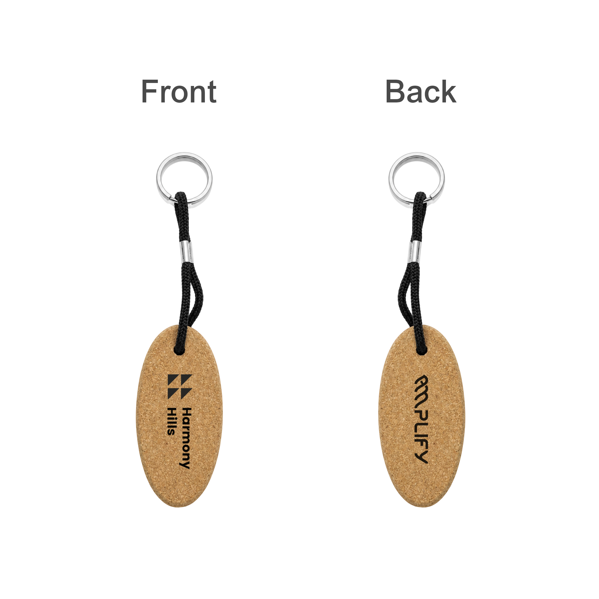 Oval Cork Keyring A - Image 3