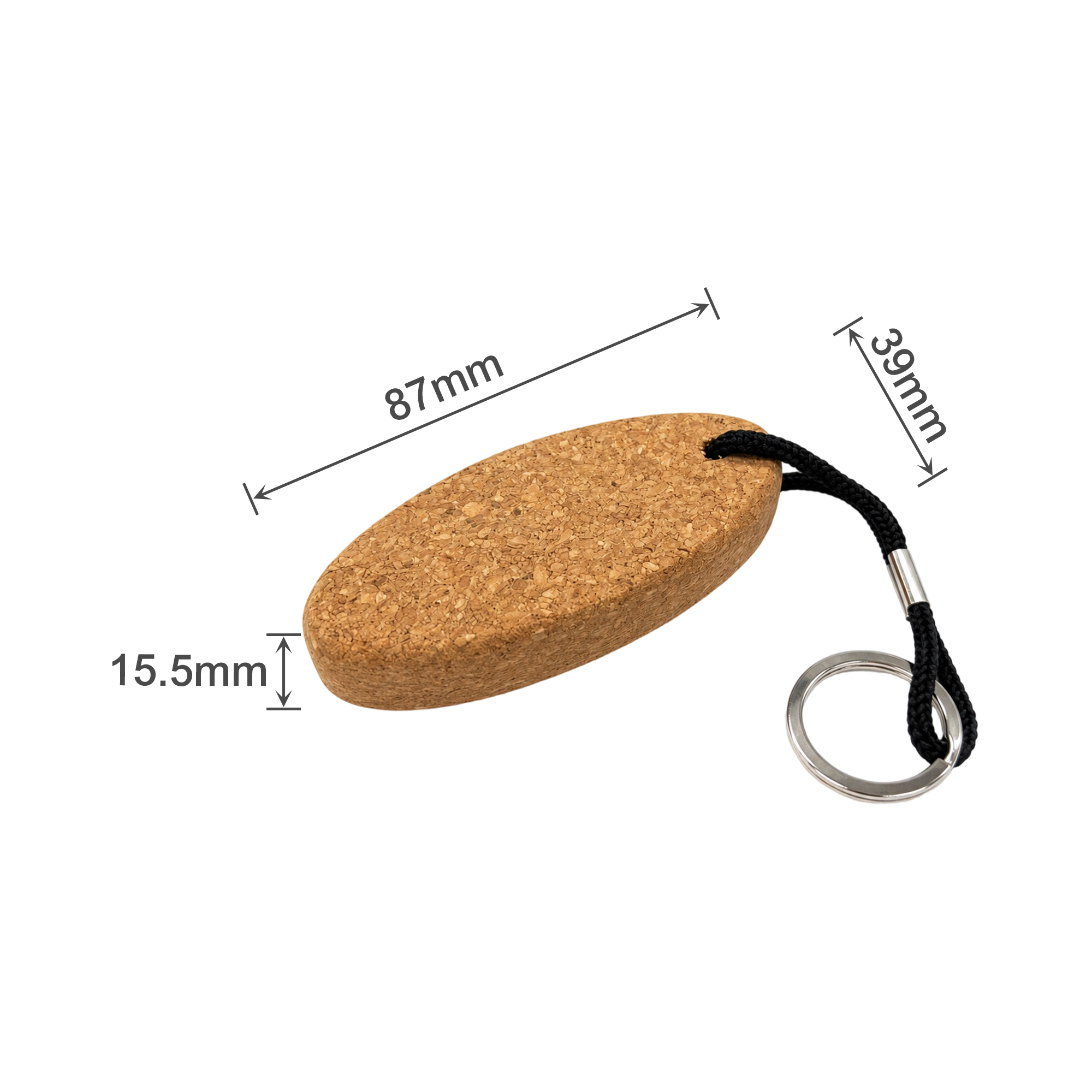 Oval Cork Keyring A - Image 4