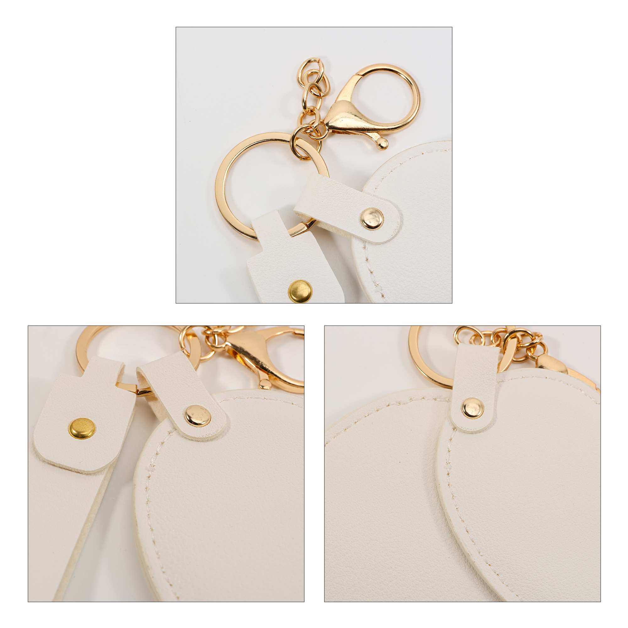 Heart-Shaped Compact Mirror with Keychain - Image 12