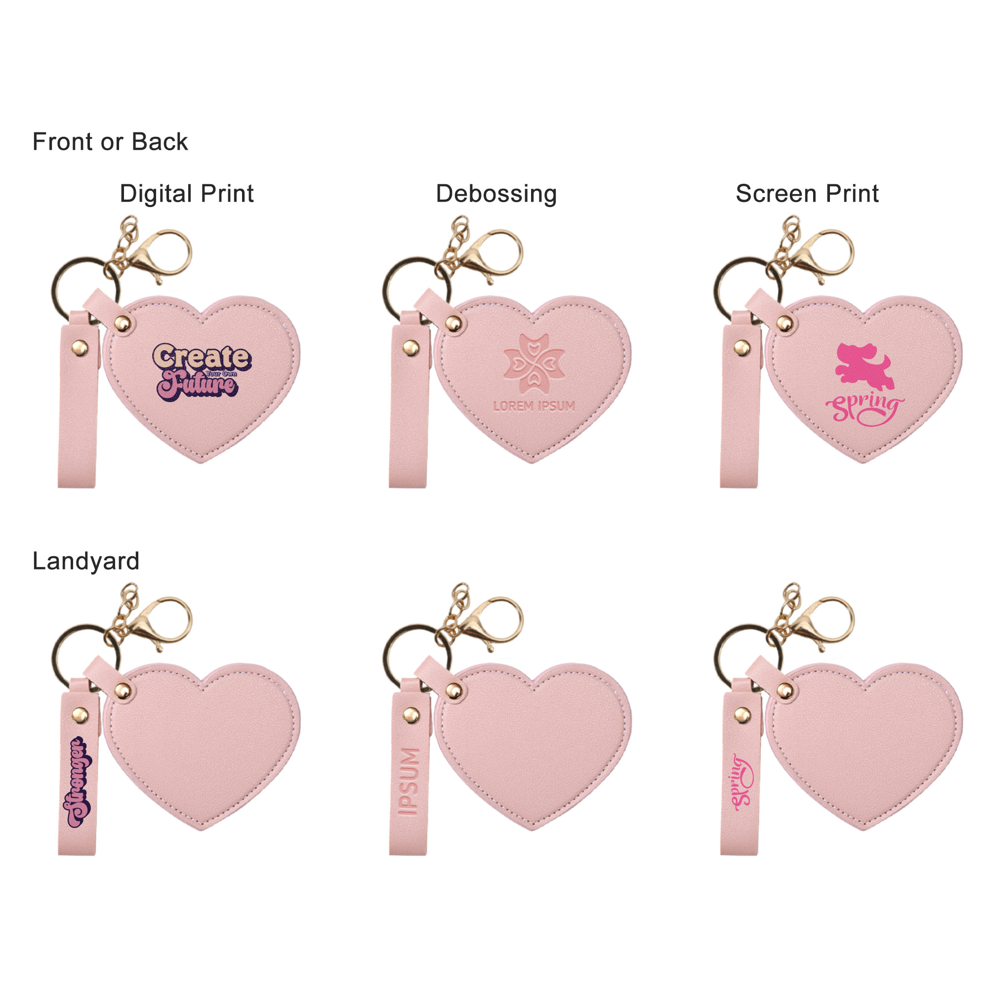 Heart-Shaped Compact Mirror with Keychain - Image 11