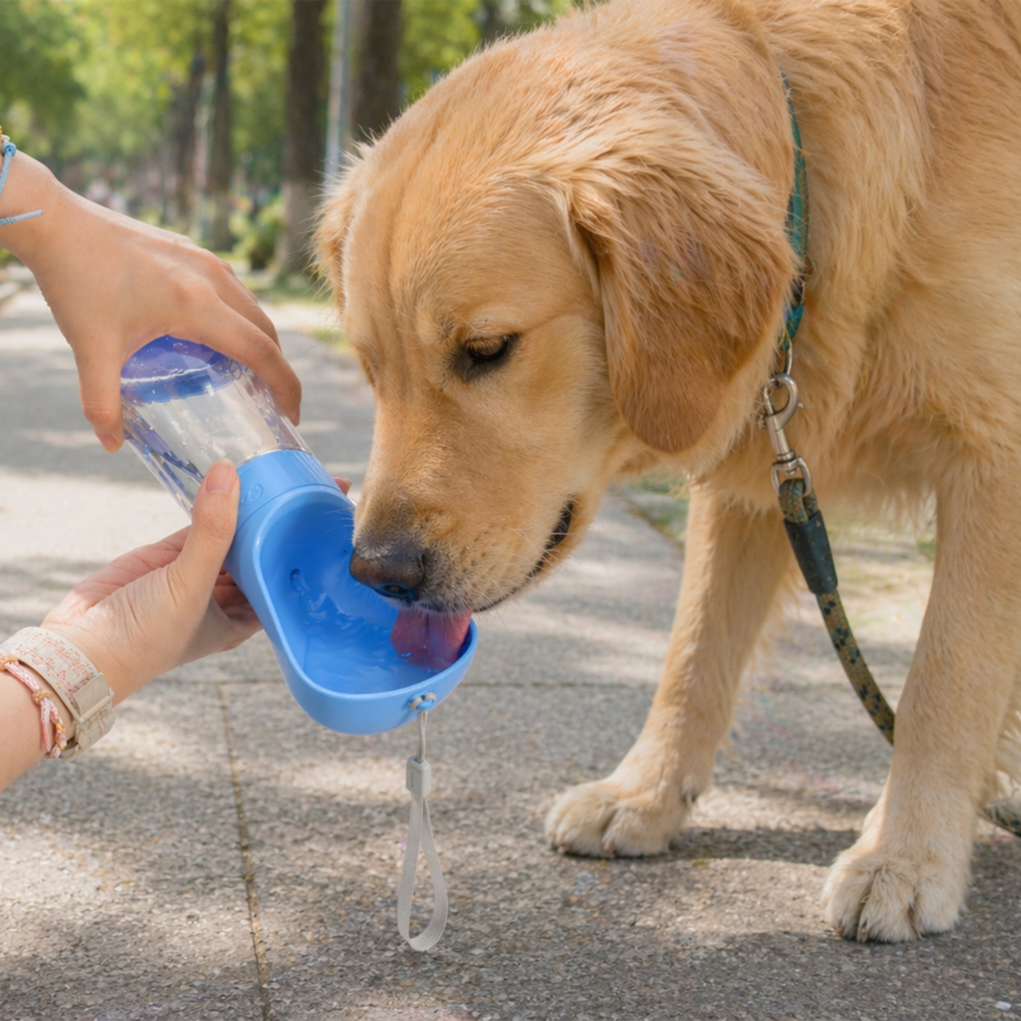 Pet Water Bottle with Food Container - Image 11