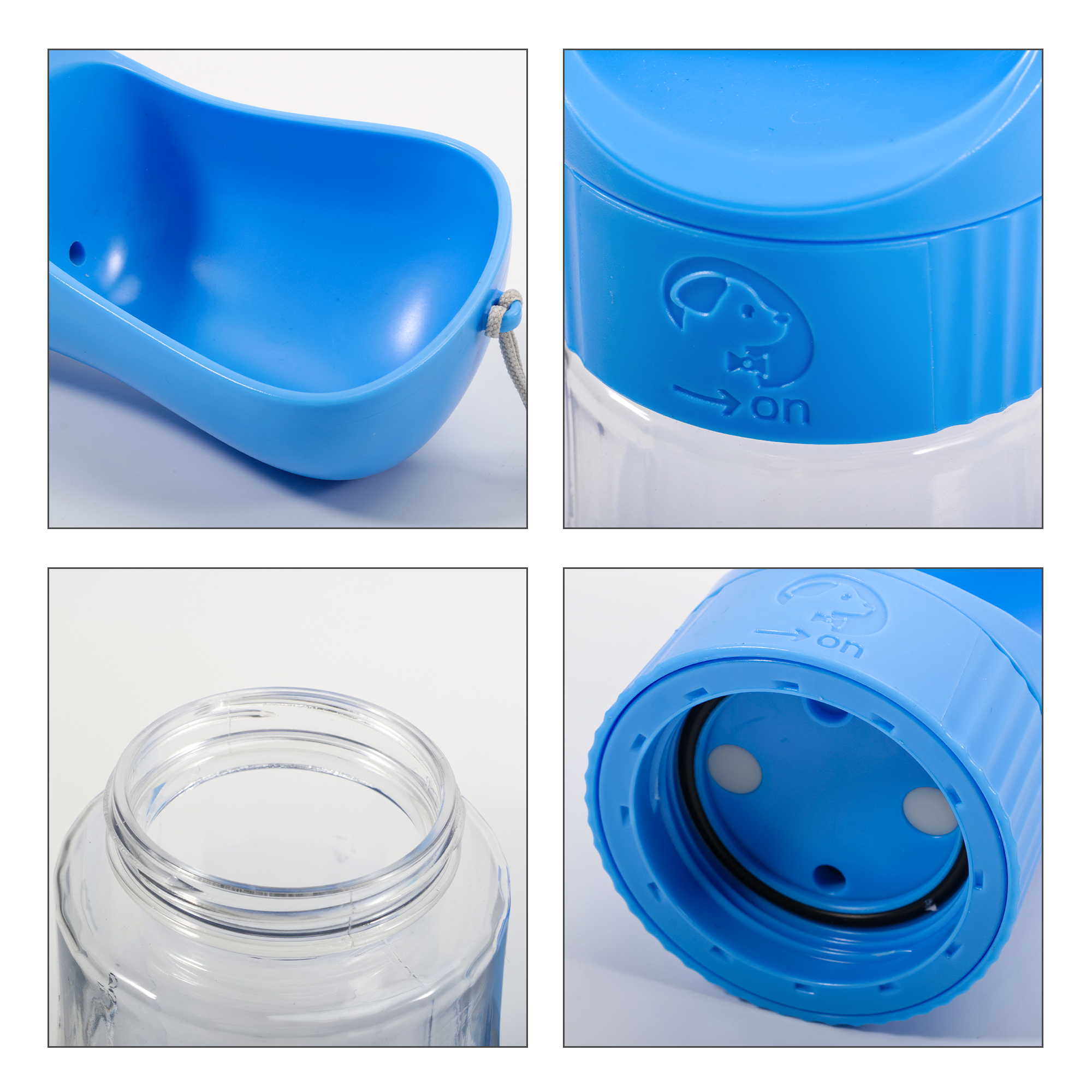Pet Water Bottle with Food Container - Image 8