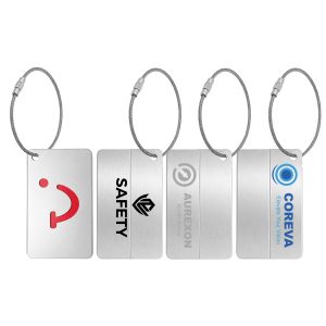Smile Square Wire Cable Luggage Tag