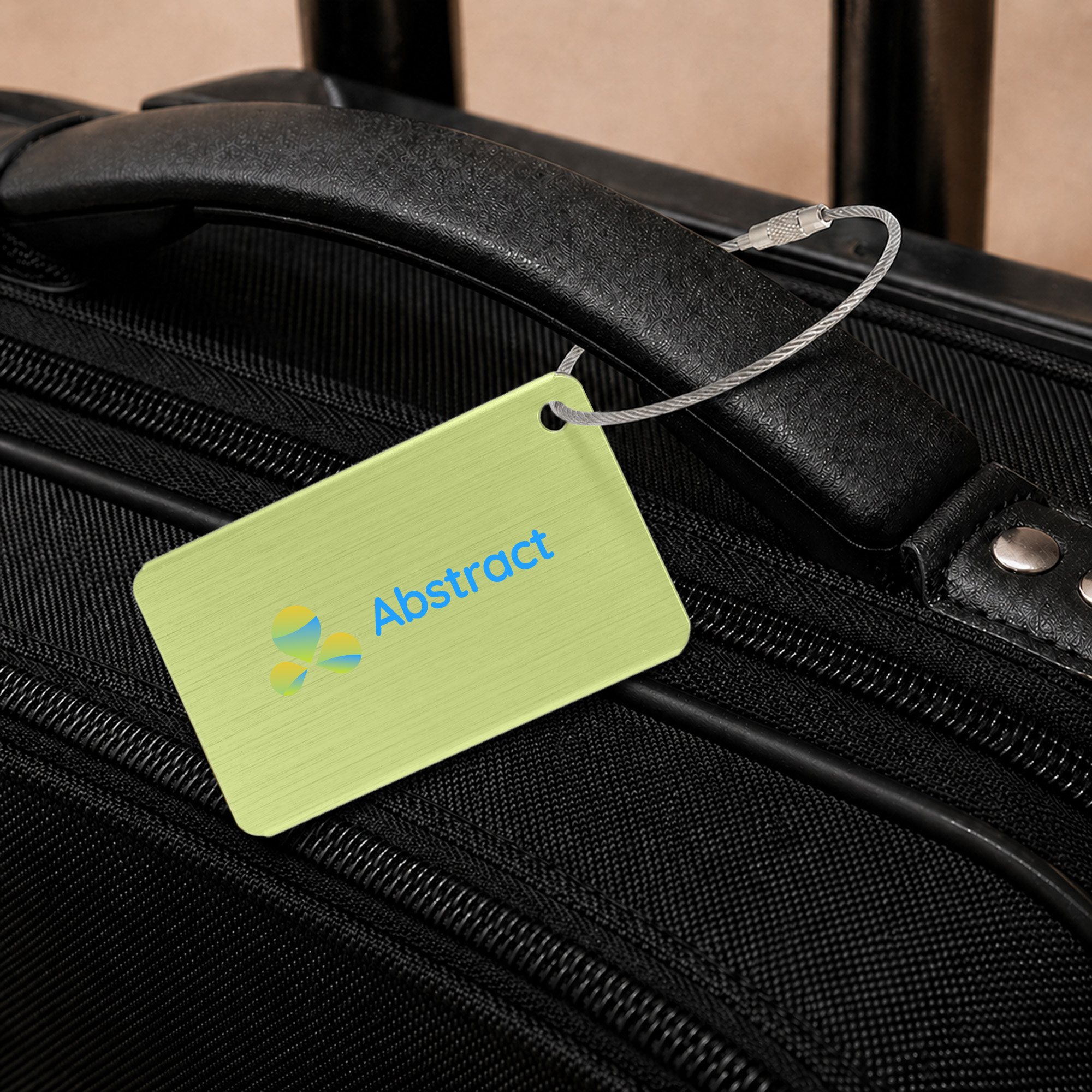 Plane Square Brushed Aluminium Luggage Tag - Image 11