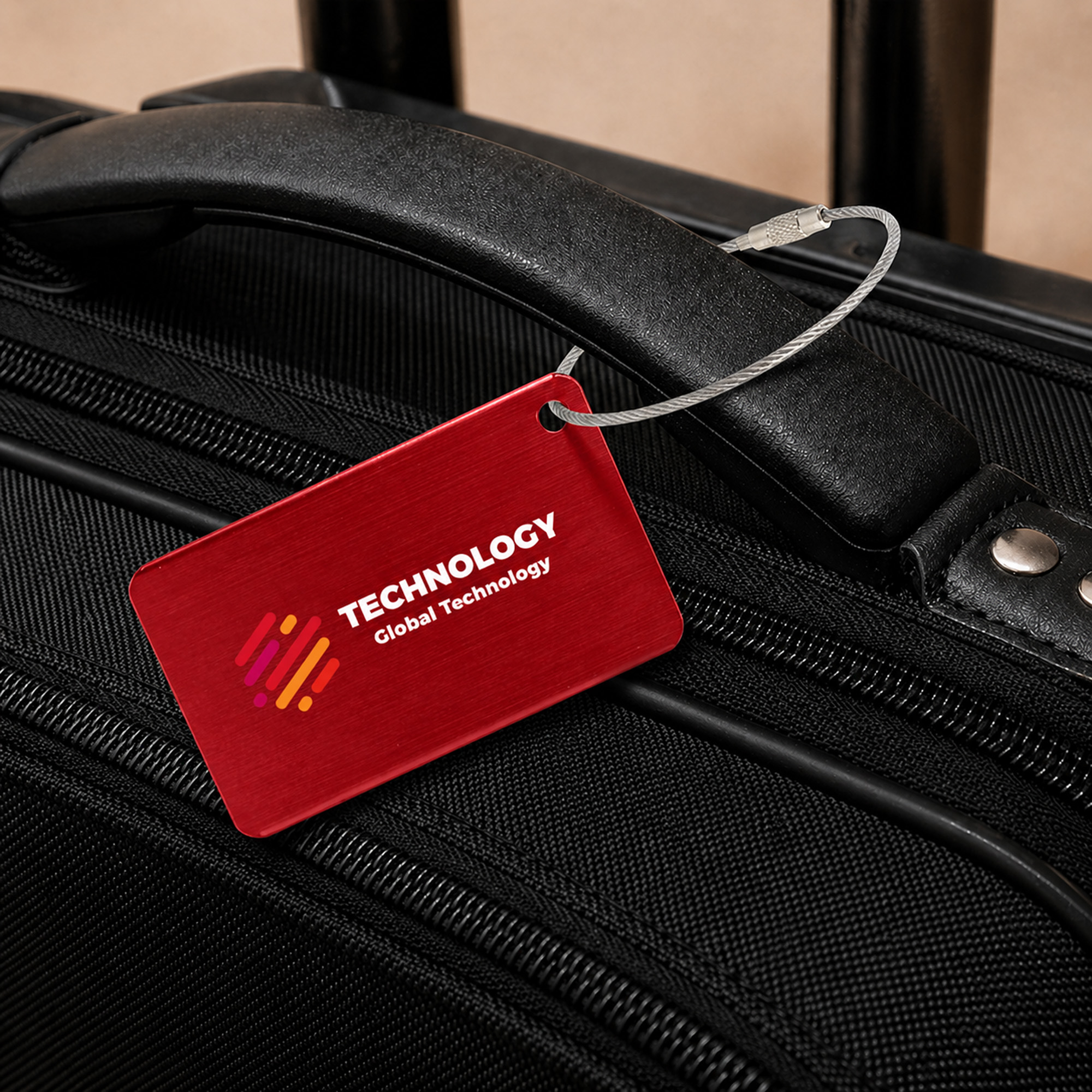 Plane Square Wire Cable Luggage Tag - Image 14