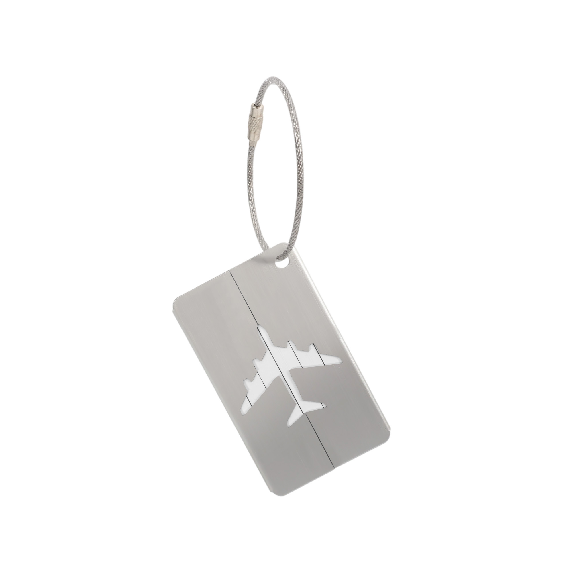 Plane Square Wire Cable Luggage Tag - Image 2