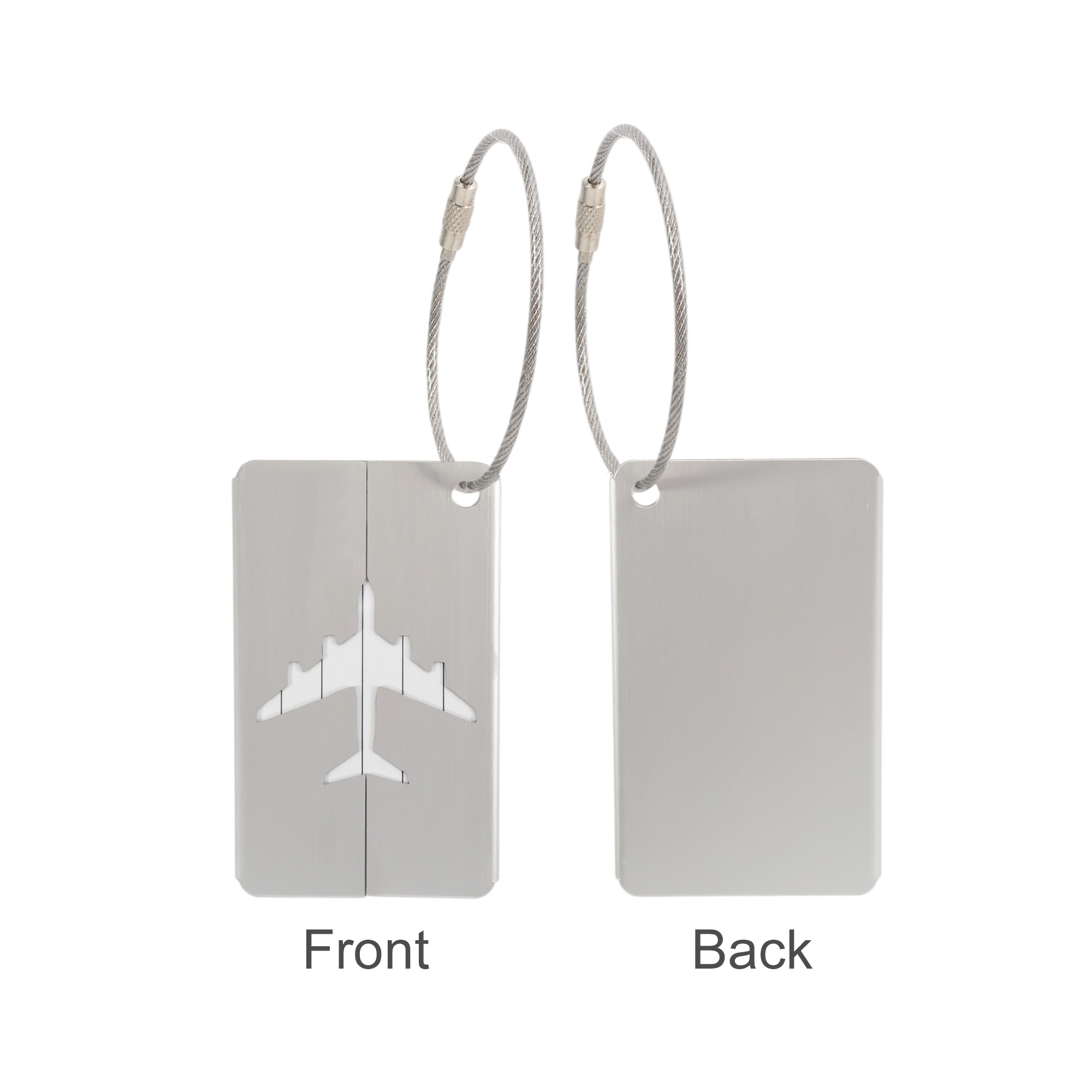 Plane Square Wire Cable Luggage Tag - Image 10
