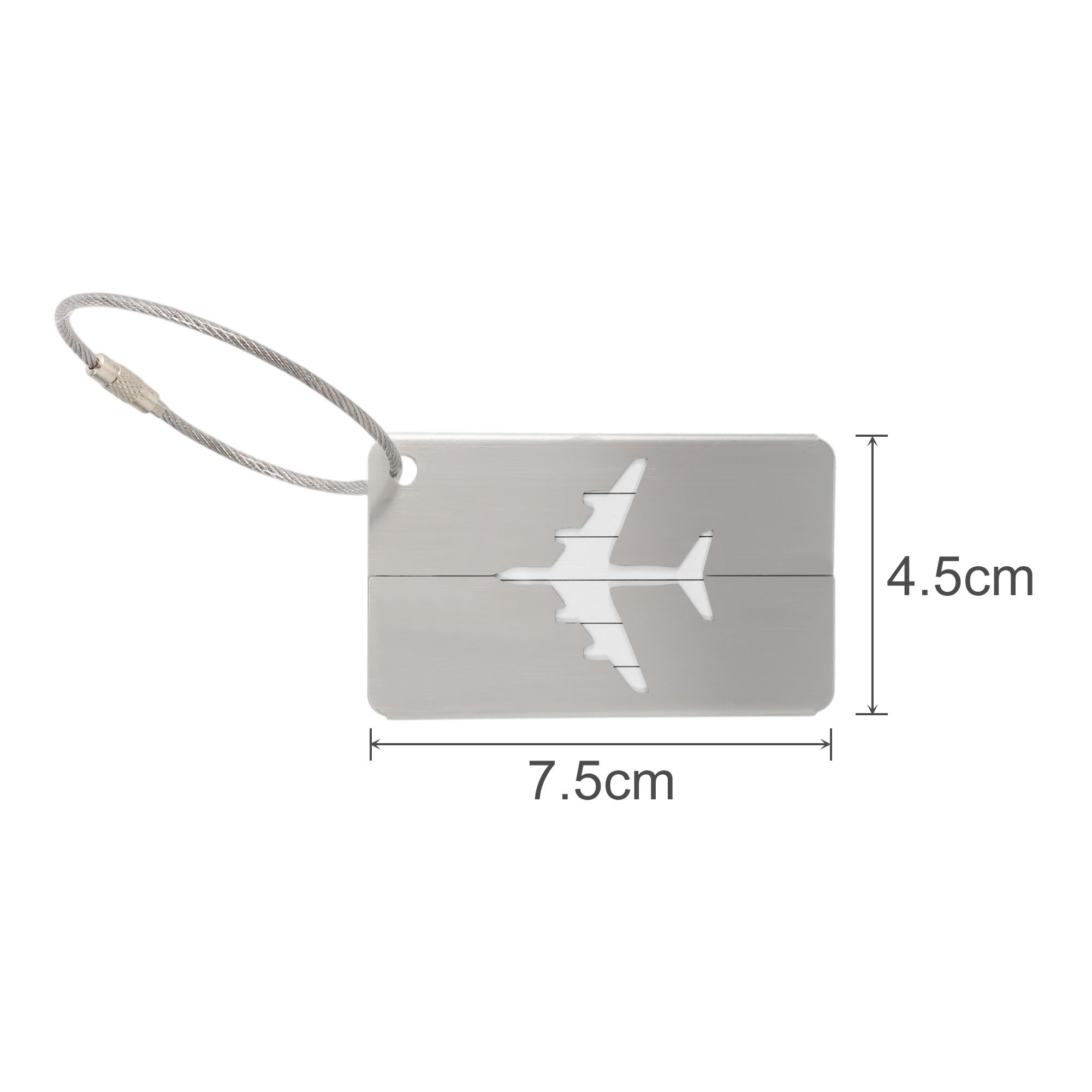 Plane Square Wire Cable Luggage Tag - Image 11