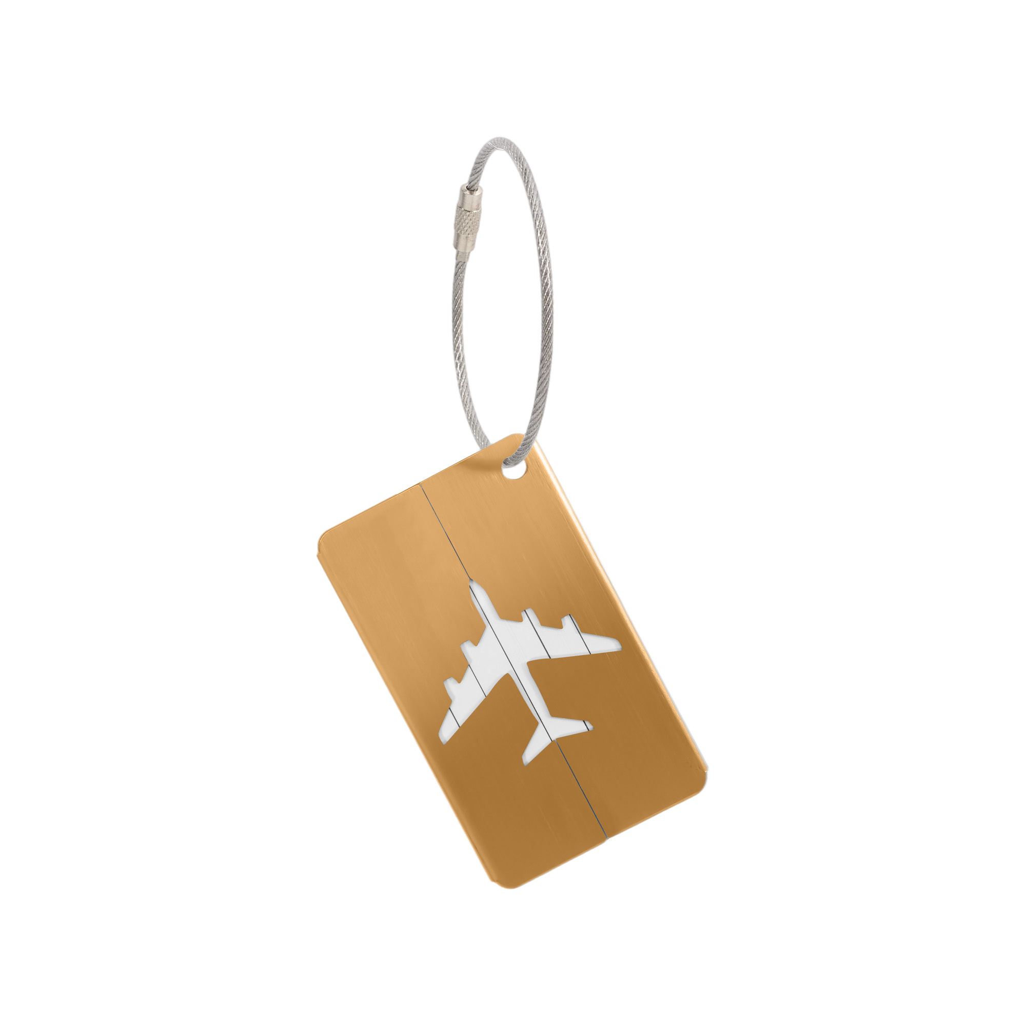 Plane Square Wire Cable Luggage Tag - Image 8