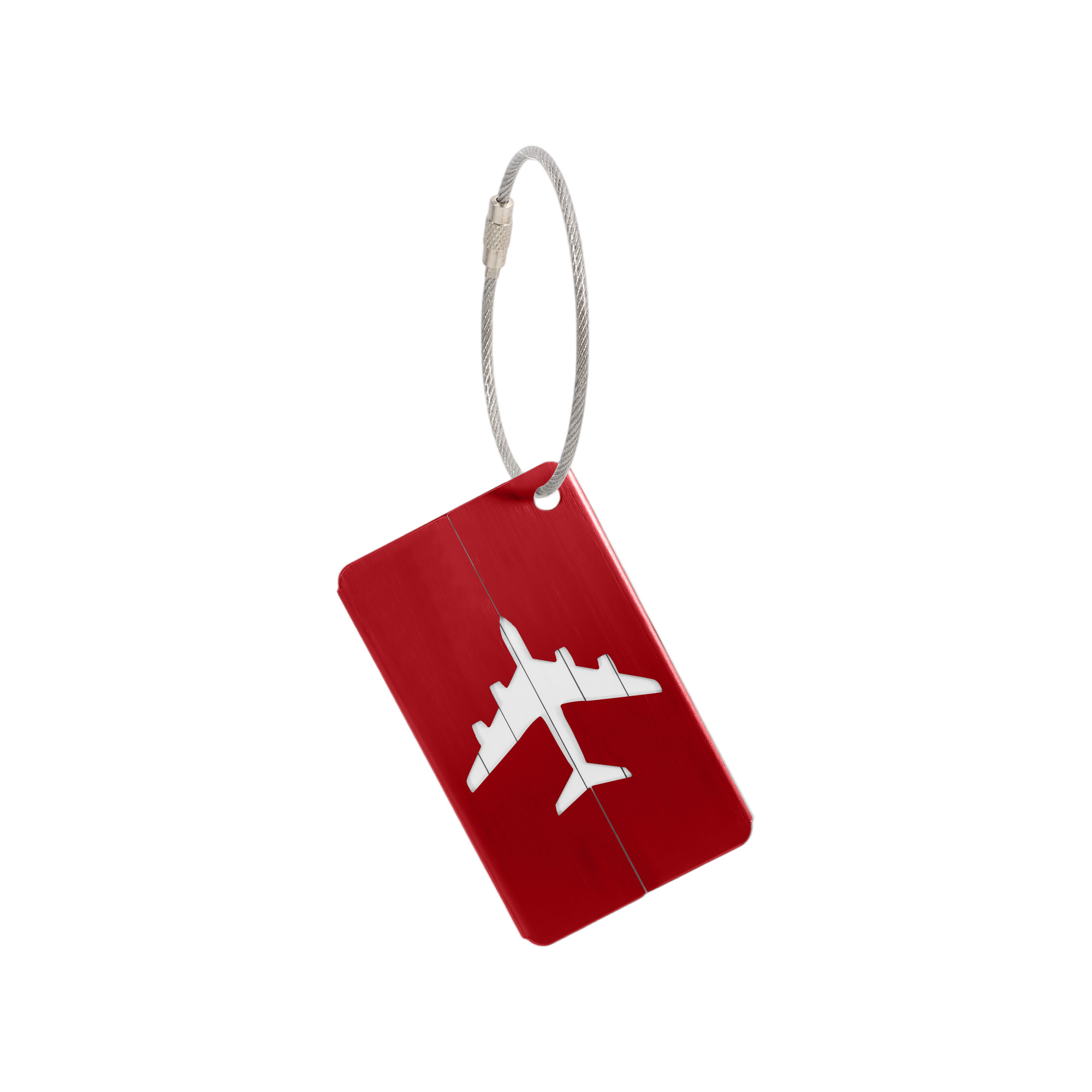 Plane Square Wire Cable Luggage Tag - Image 4