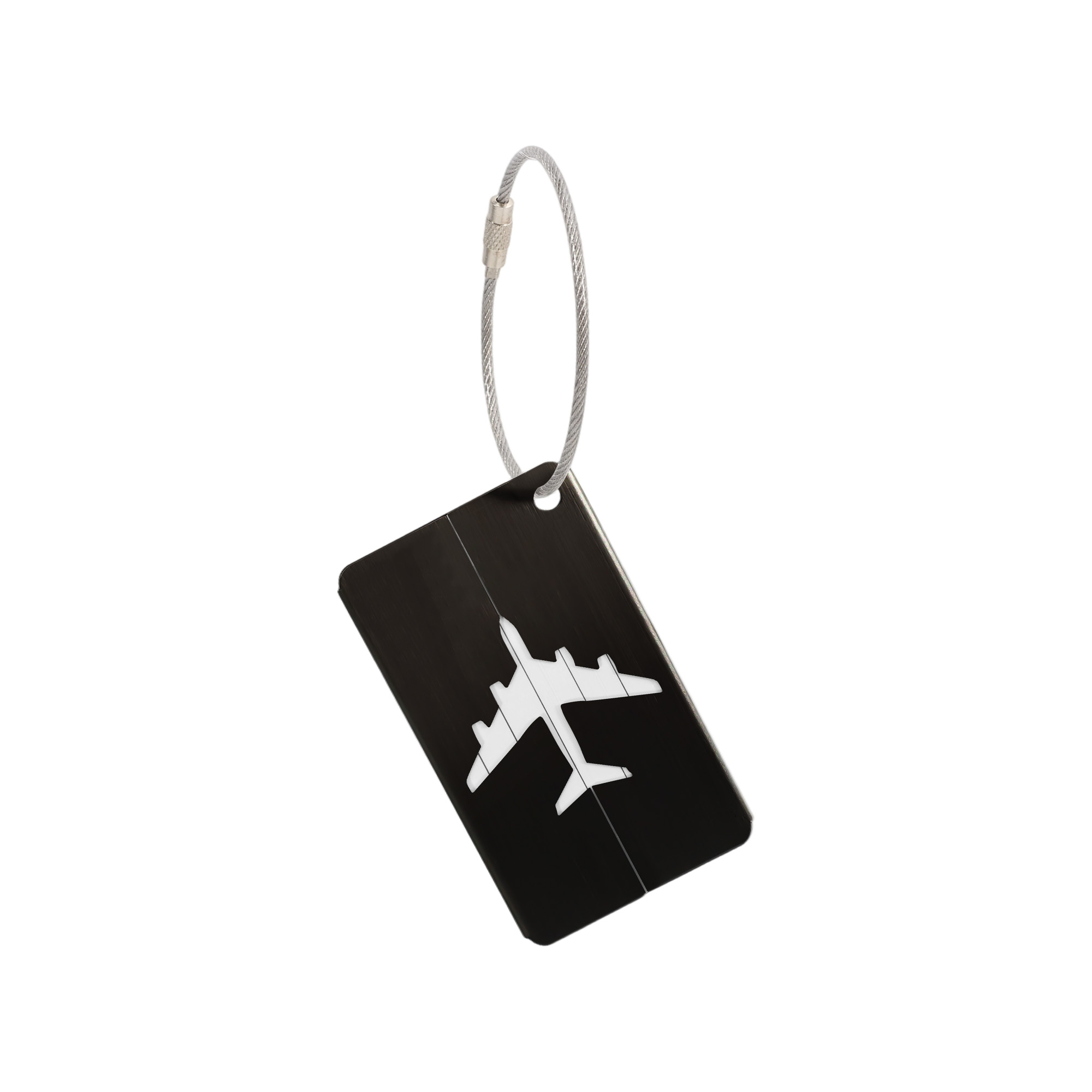 Plane Square Wire Cable Luggage Tag - Image 3