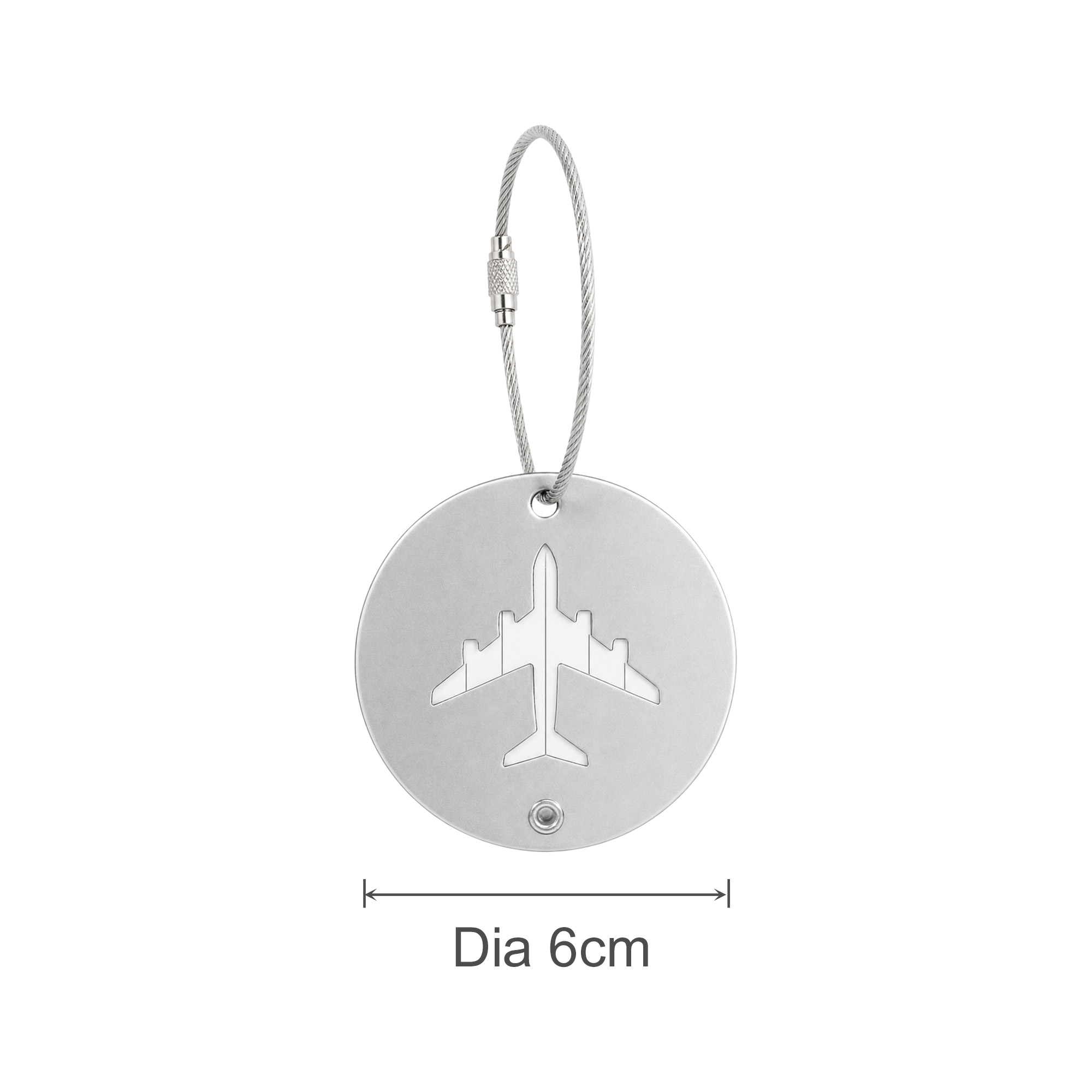 Plane Round Wire Cable Luggage Tag - Image 11