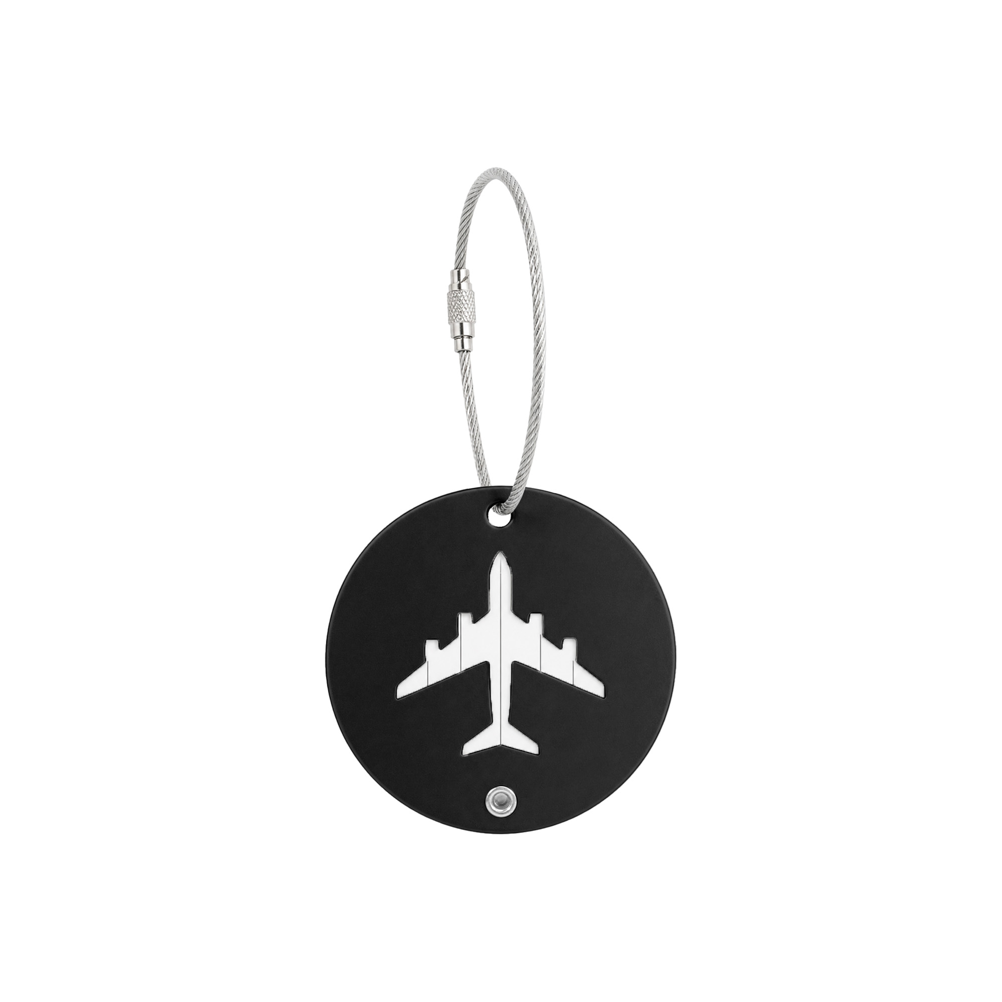 Plane Round Wire Cable Luggage Tag - Image 3