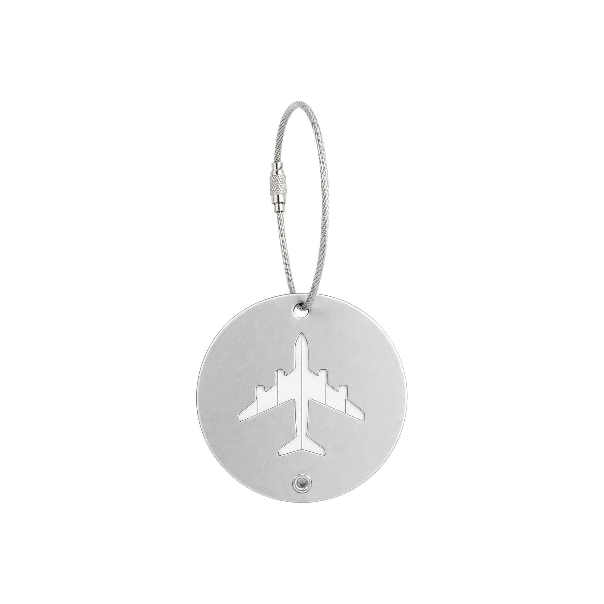 Plane Round Wire Cable Luggage Tag - Image 2