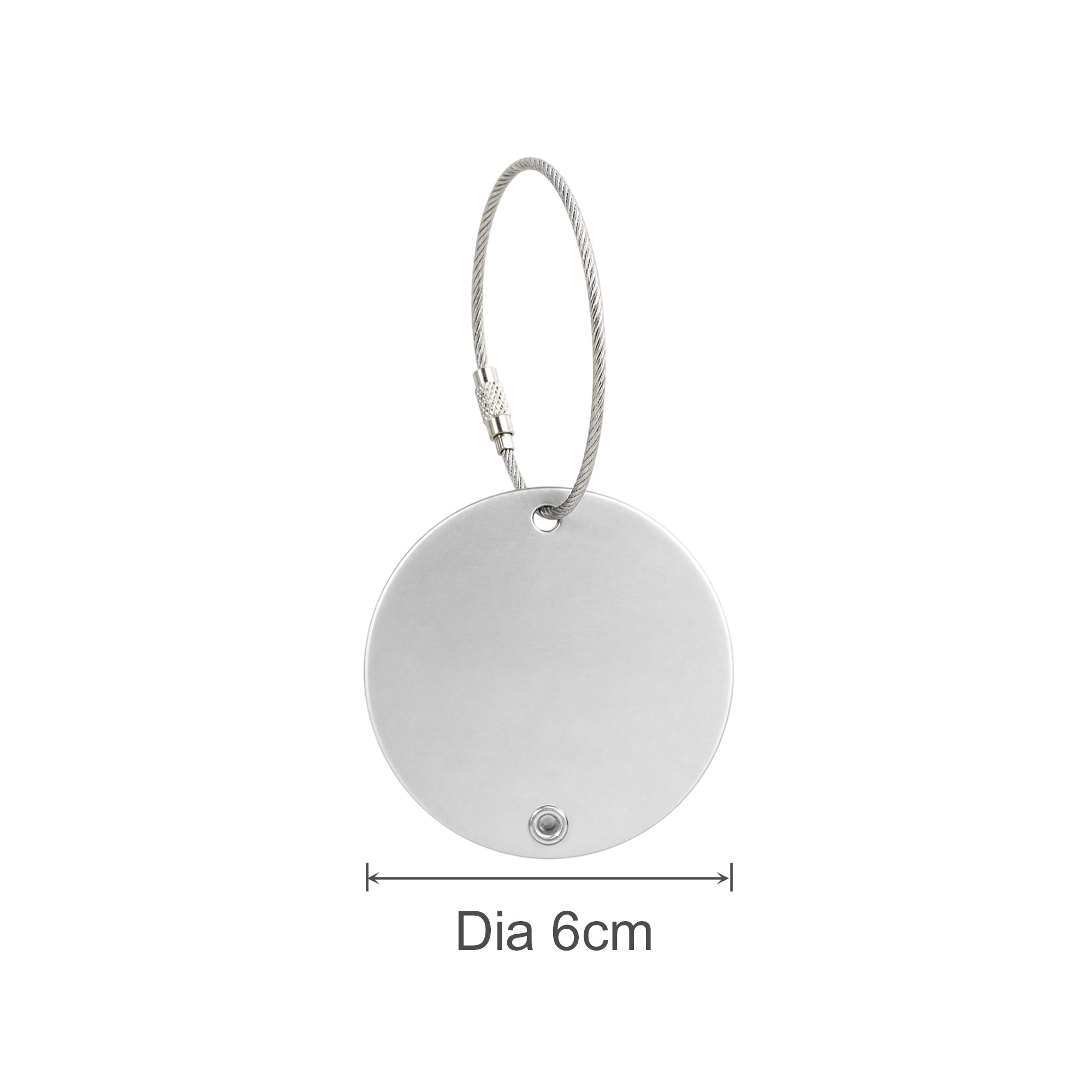 Round Wire Cable Luggage Tag - Image 3