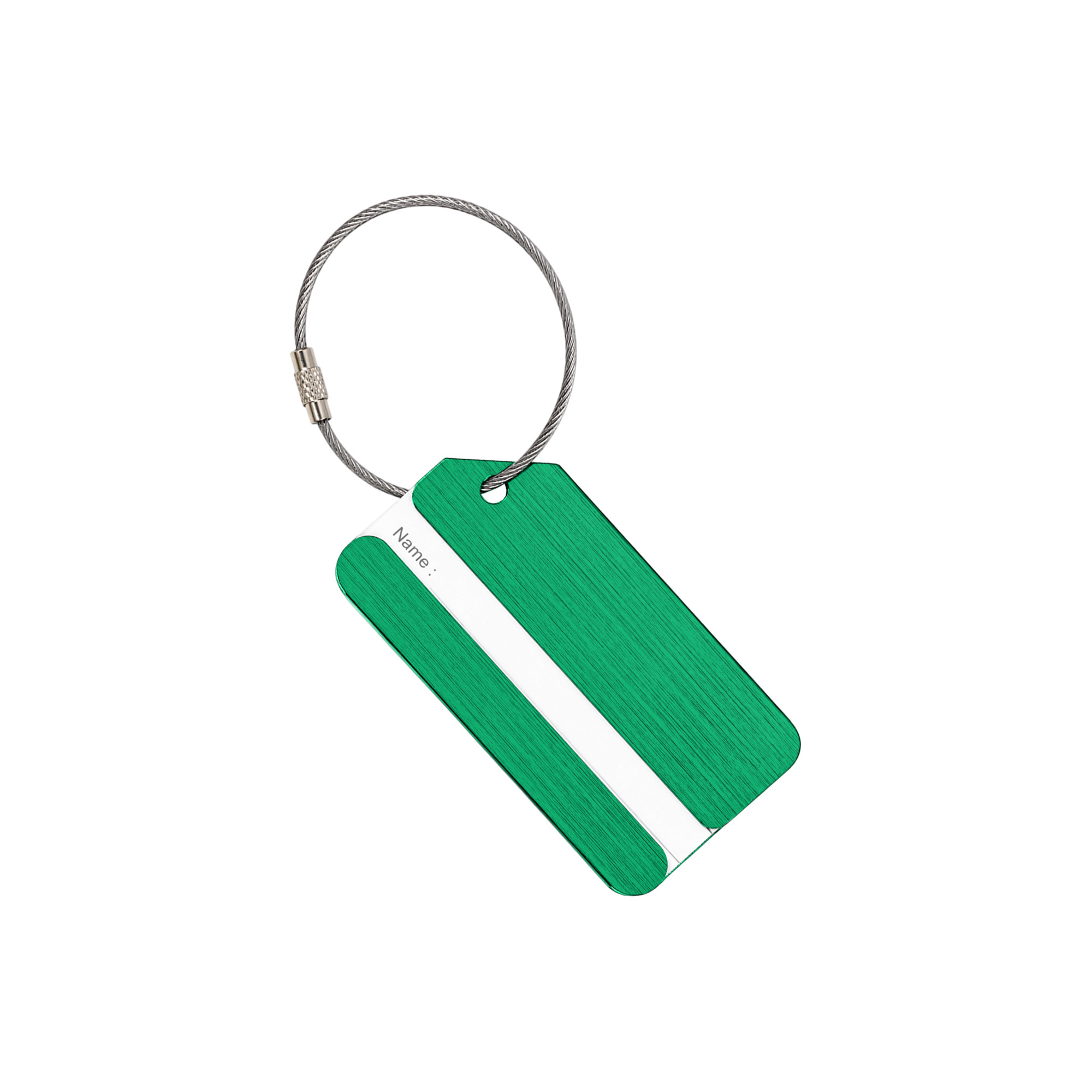 Square Brushed Aluminium Luggage Tag - Image 9