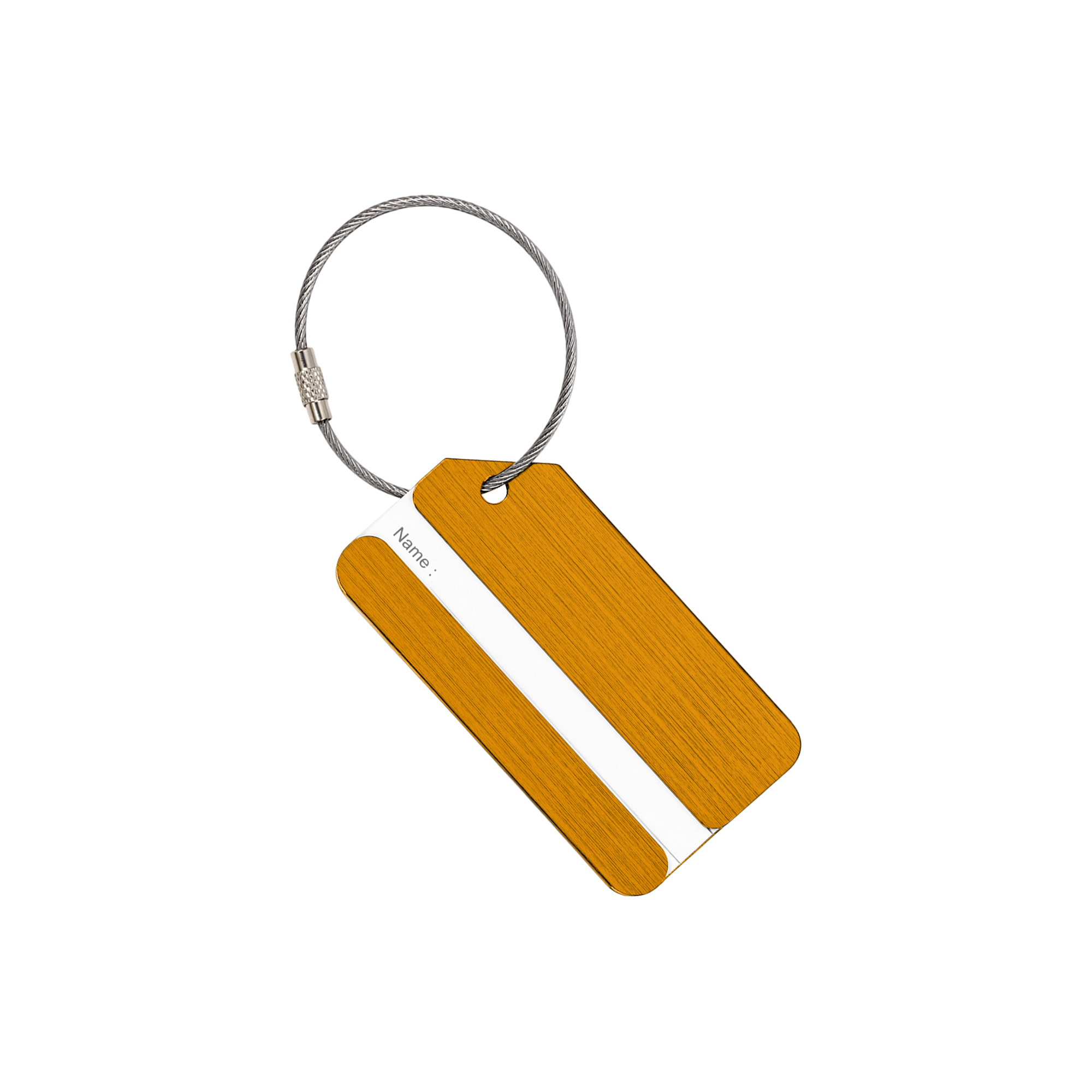 Square Brushed Aluminium Luggage Tag - Image 5