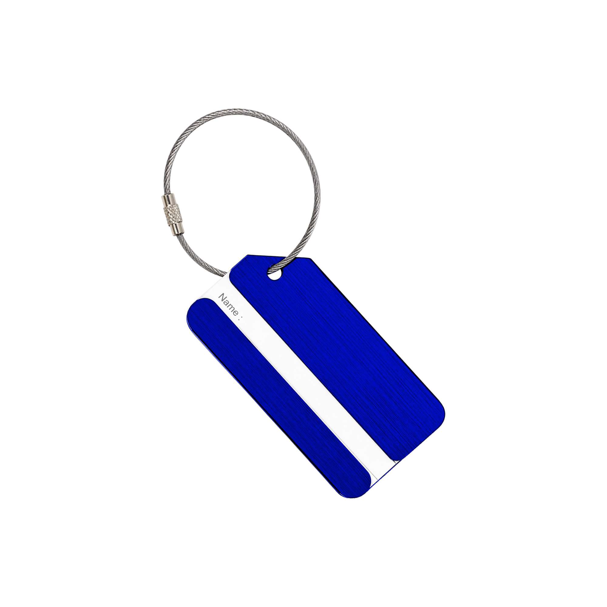 Square Brushed Aluminium Luggage Tag - Image 6
