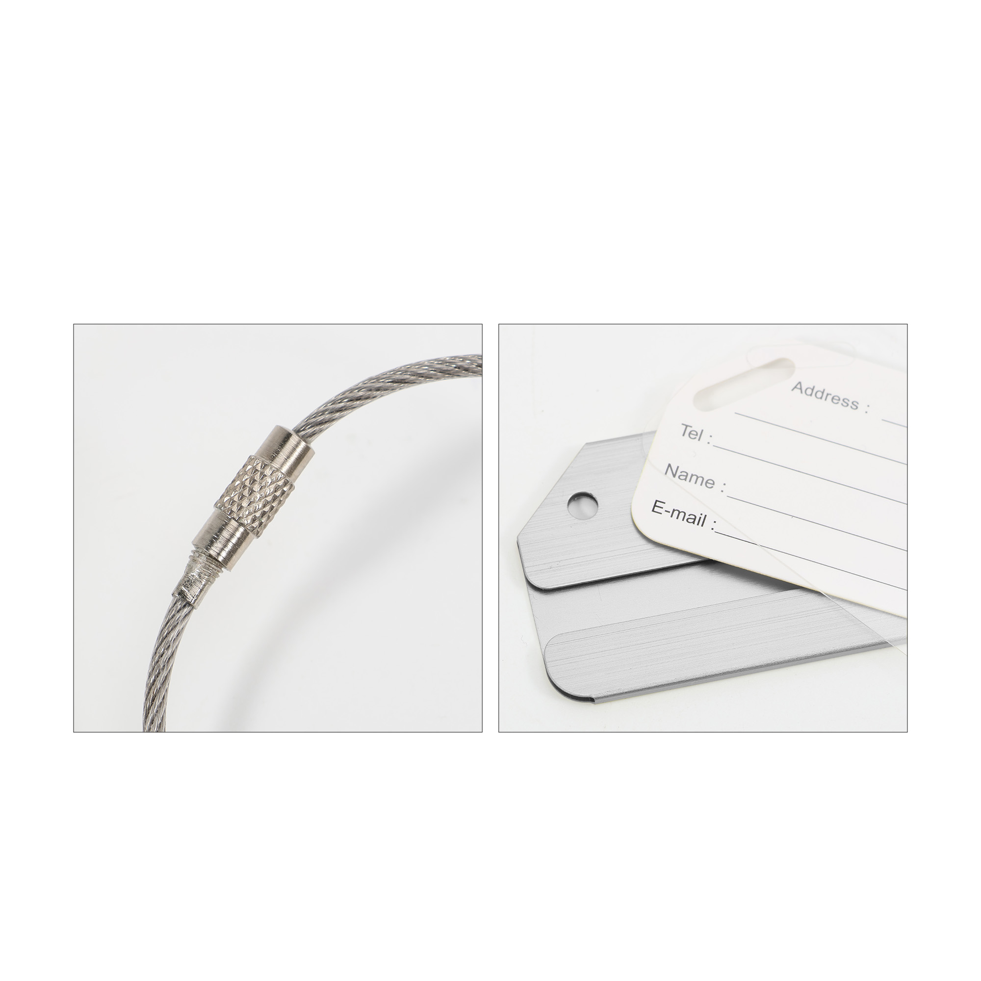 Square Brushed Aluminium Luggage Tag - Image 13