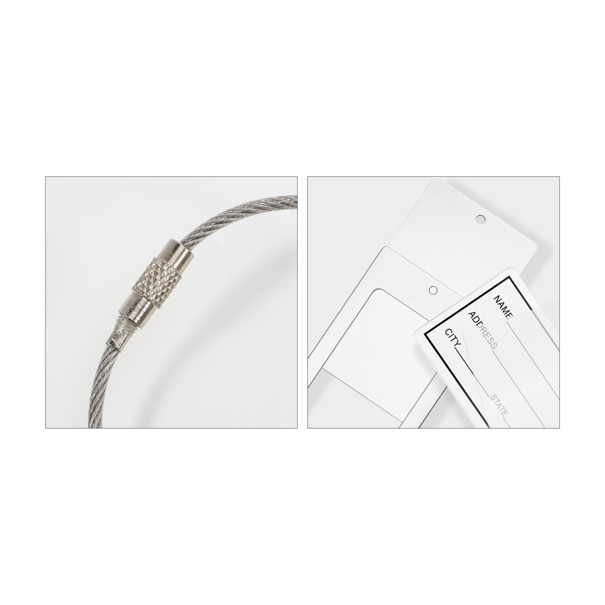 Square Aluminium Luggage Tag C - Image 5