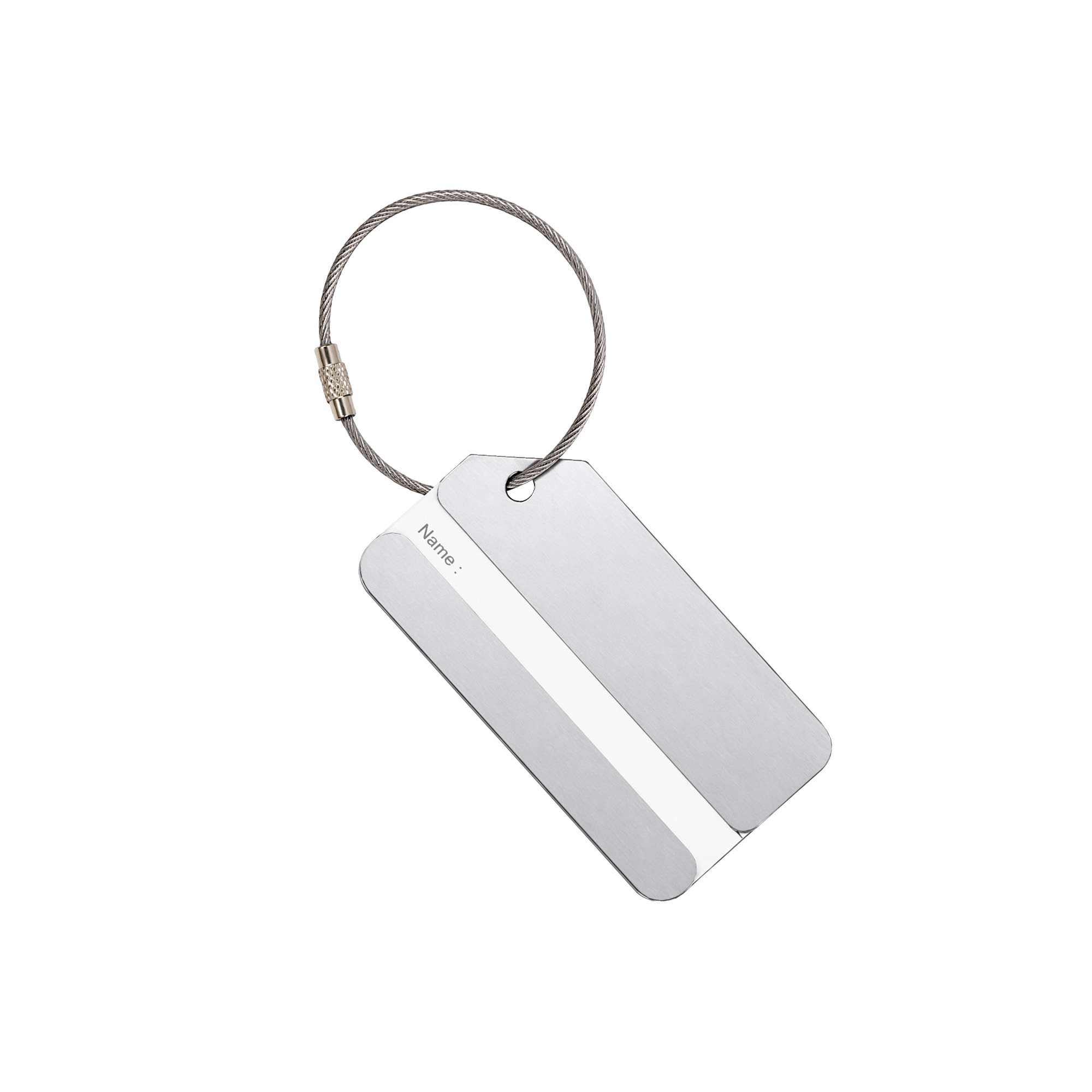 Square Aluminium Luggage Tag B - Image 3