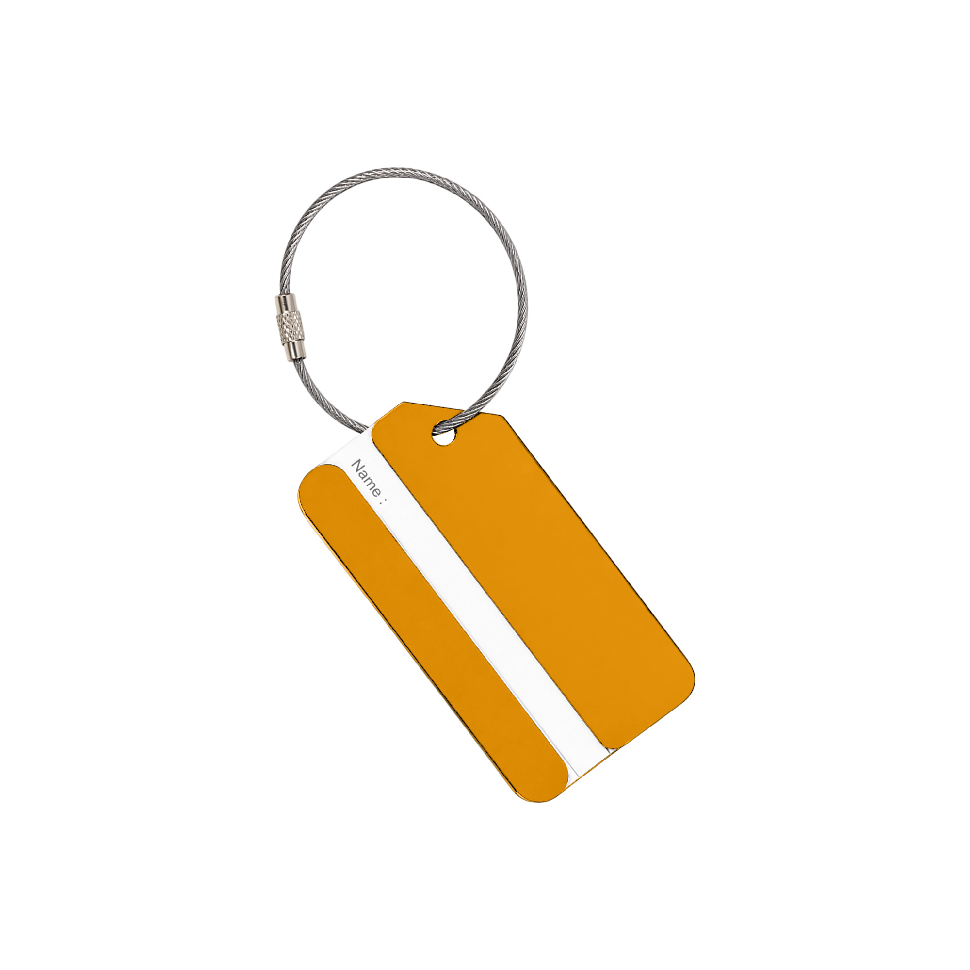 Square Aluminium Luggage Tag B - Image 5