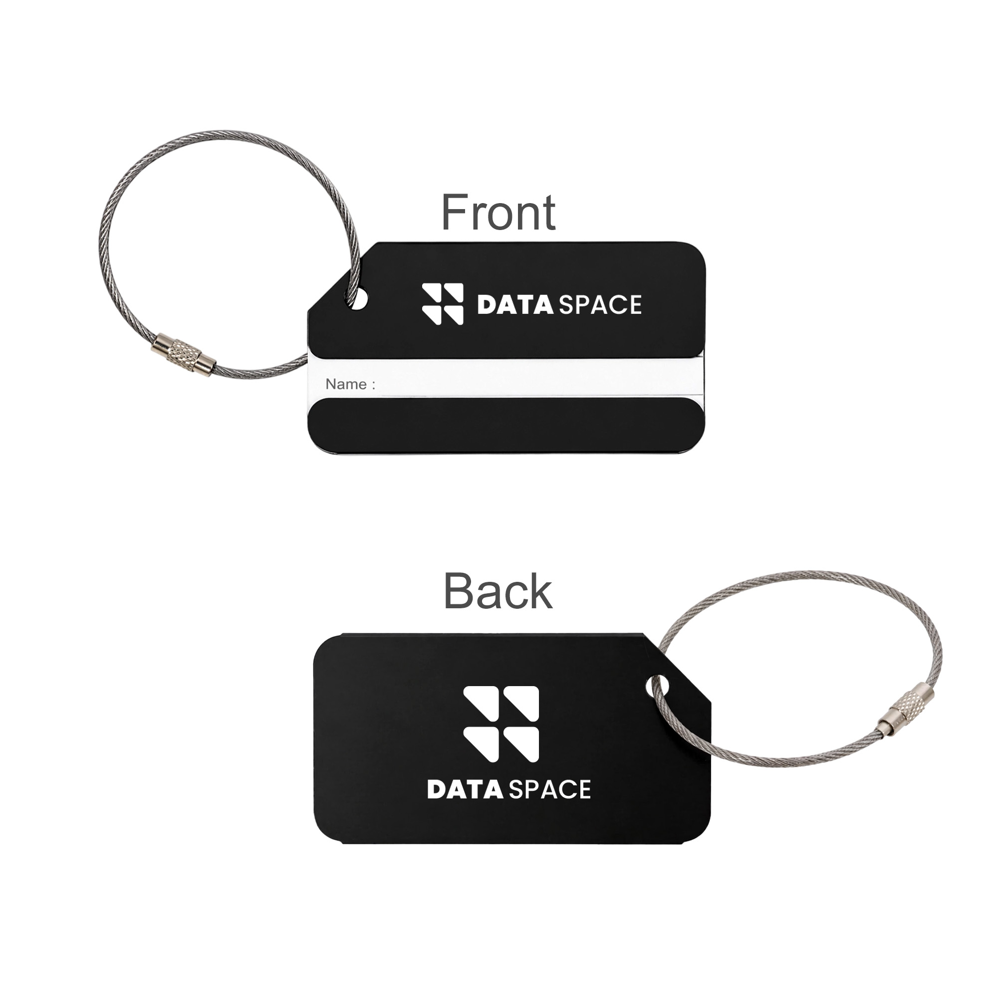 Square Aluminium Luggage Tag B - Image 12