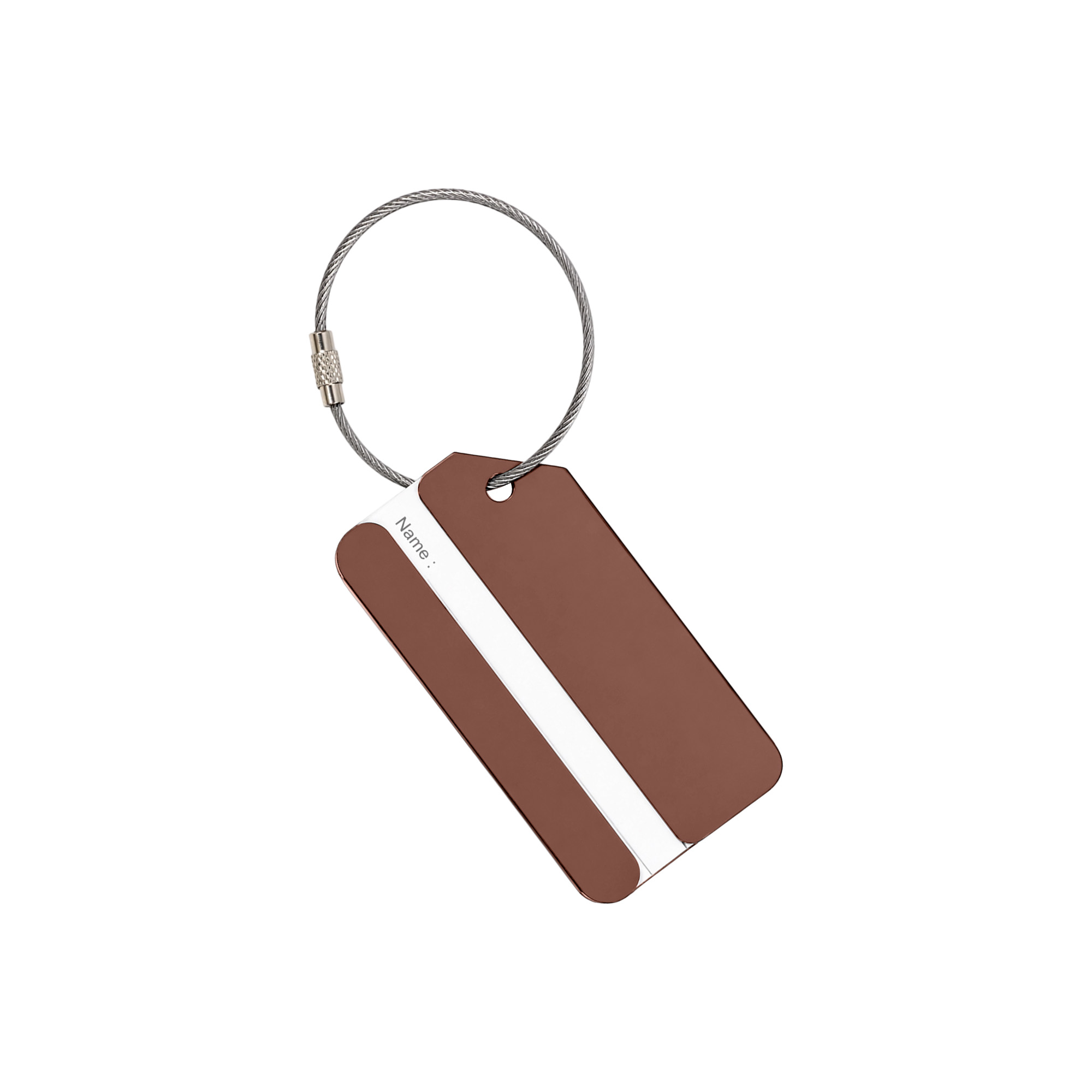 Square Aluminium Luggage Tag B - Image 8