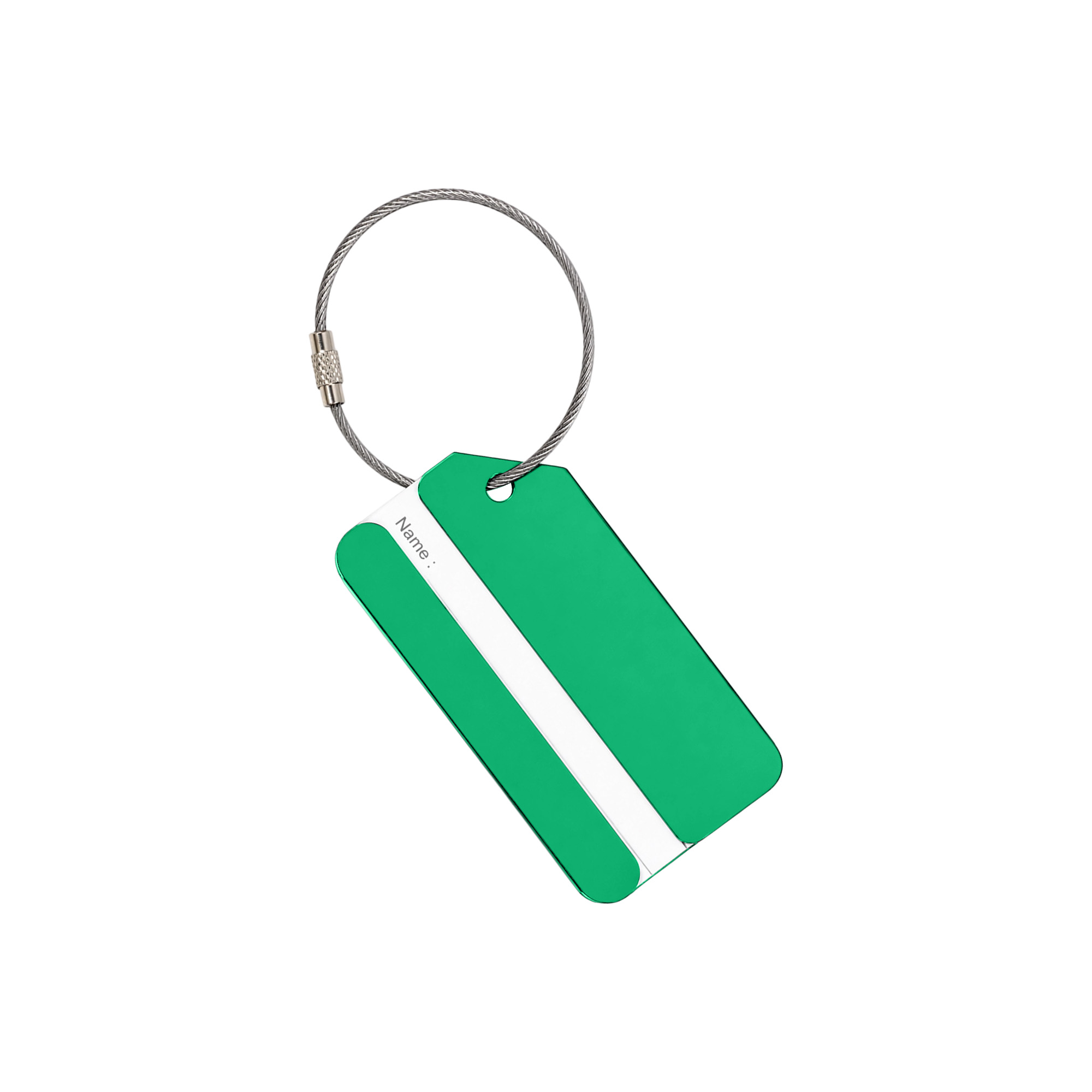 Square Aluminium Luggage Tag B - Image 9