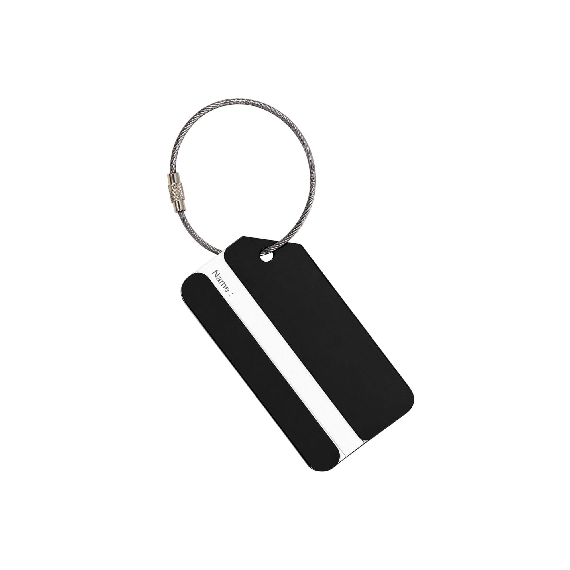 Square Aluminium Luggage Tag B - Image 2