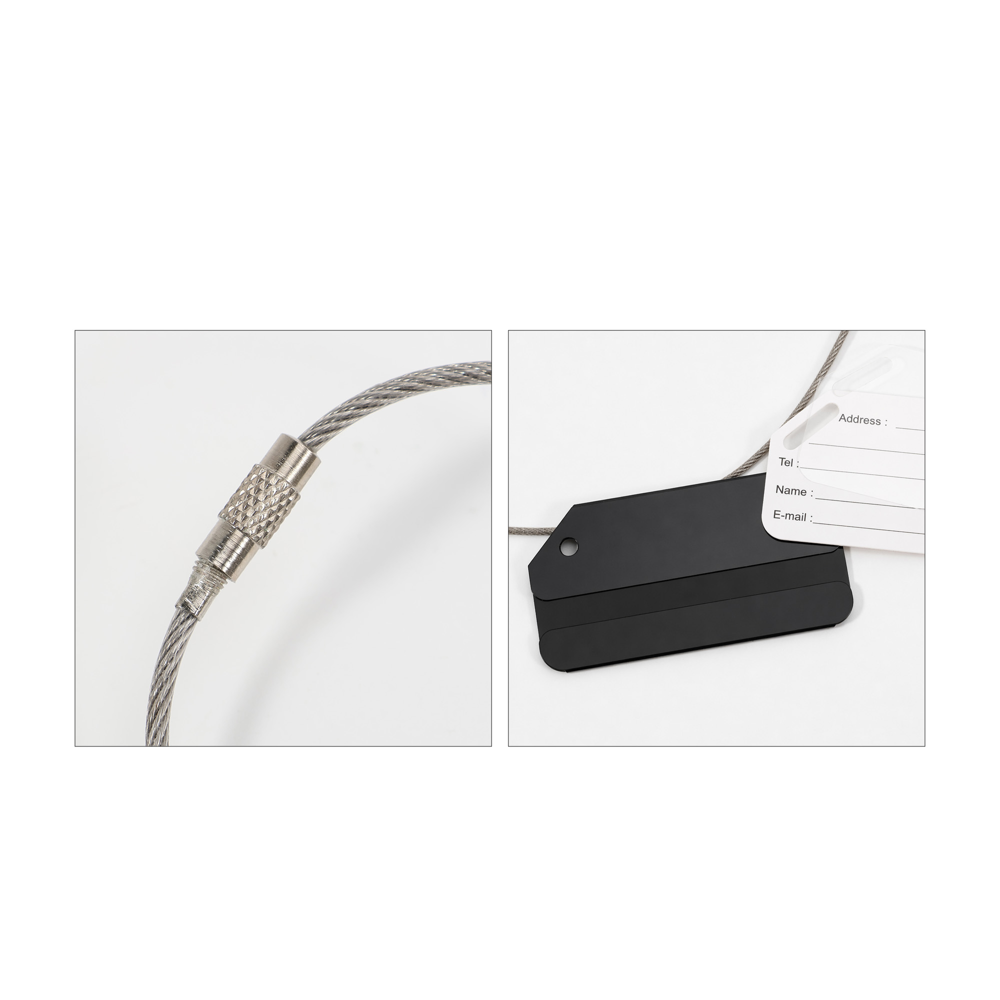 Square Aluminium Luggage Tag B - Image 13