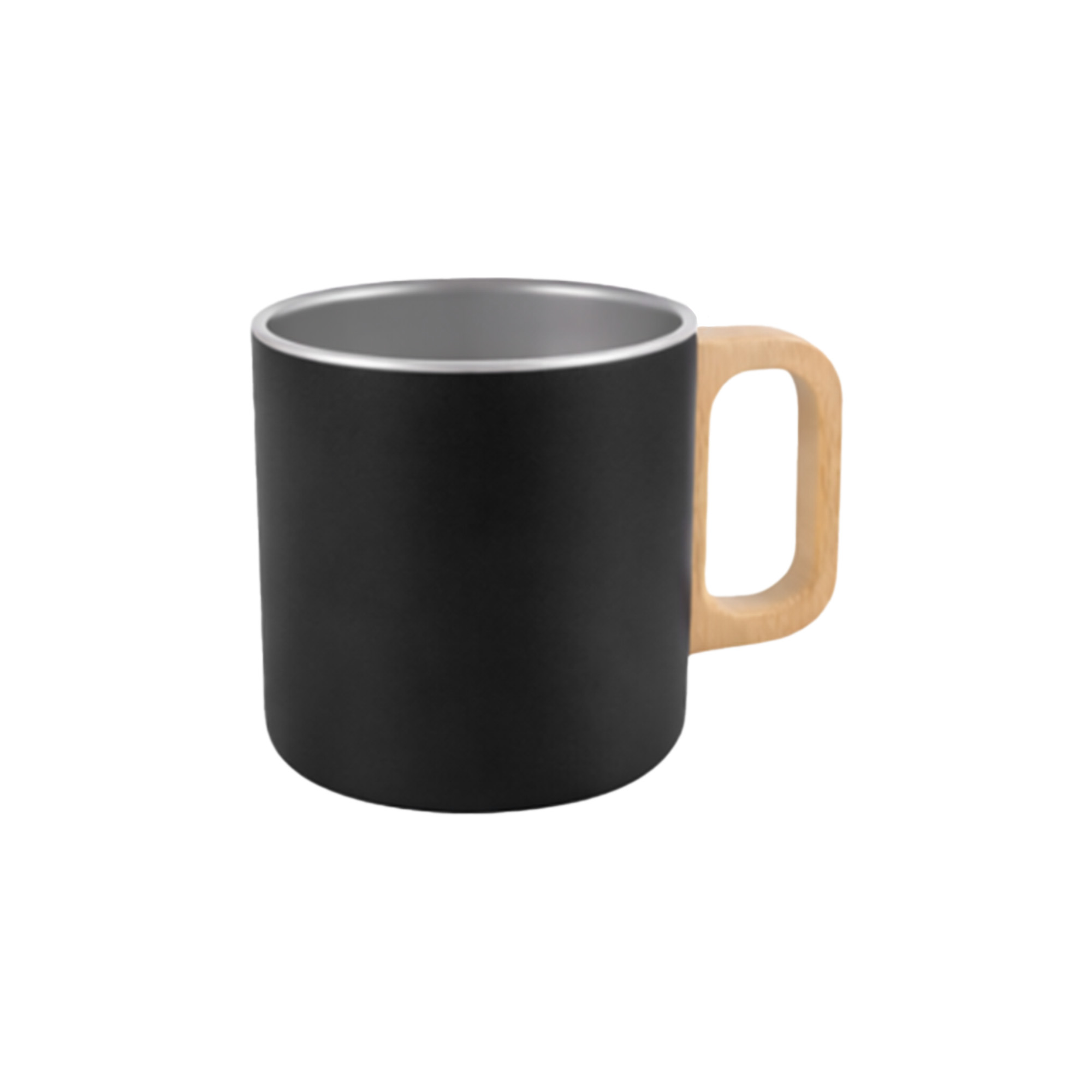 400ML Stainless Steel Insulated Mug with Wooden Handle - Image 6