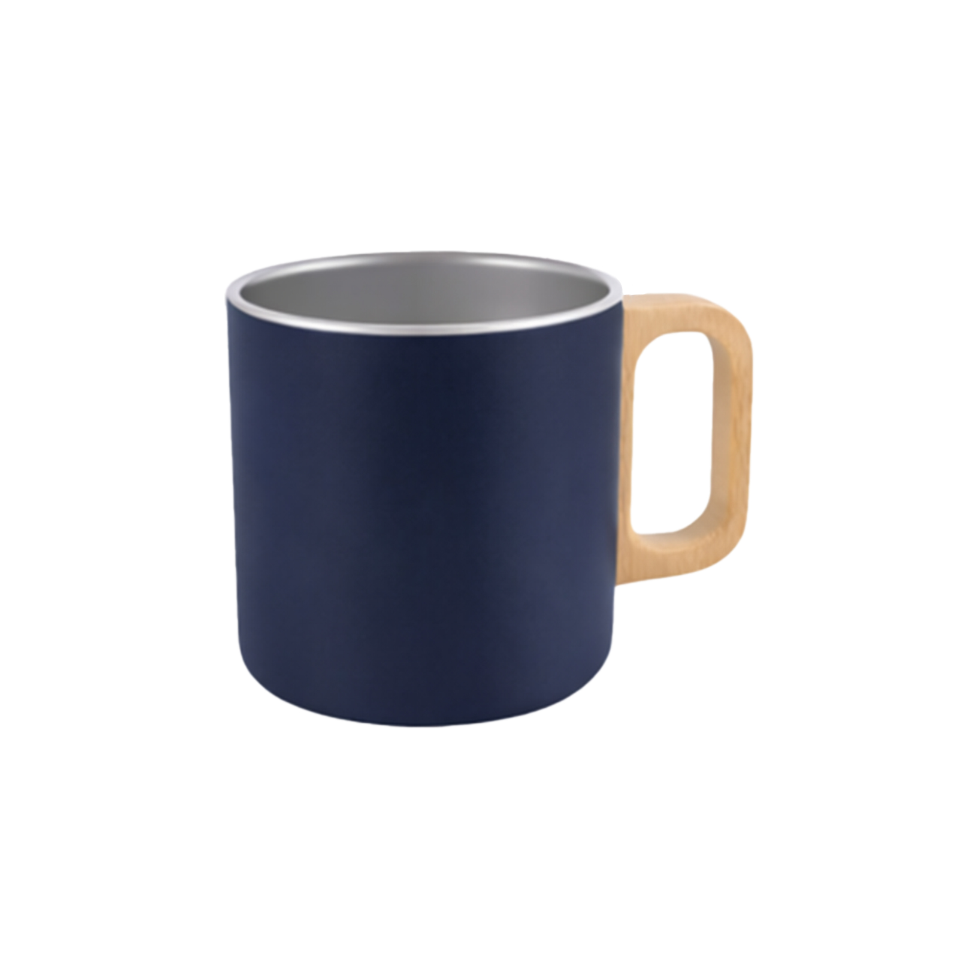 400ML Stainless Steel Insulated Mug with Wooden Handle - Image 3