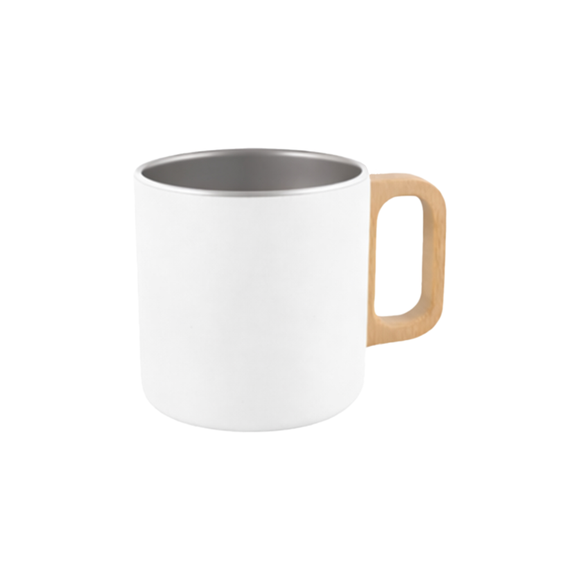 400ML Stainless Steel Insulated Mug with Wooden Handle - Image 4