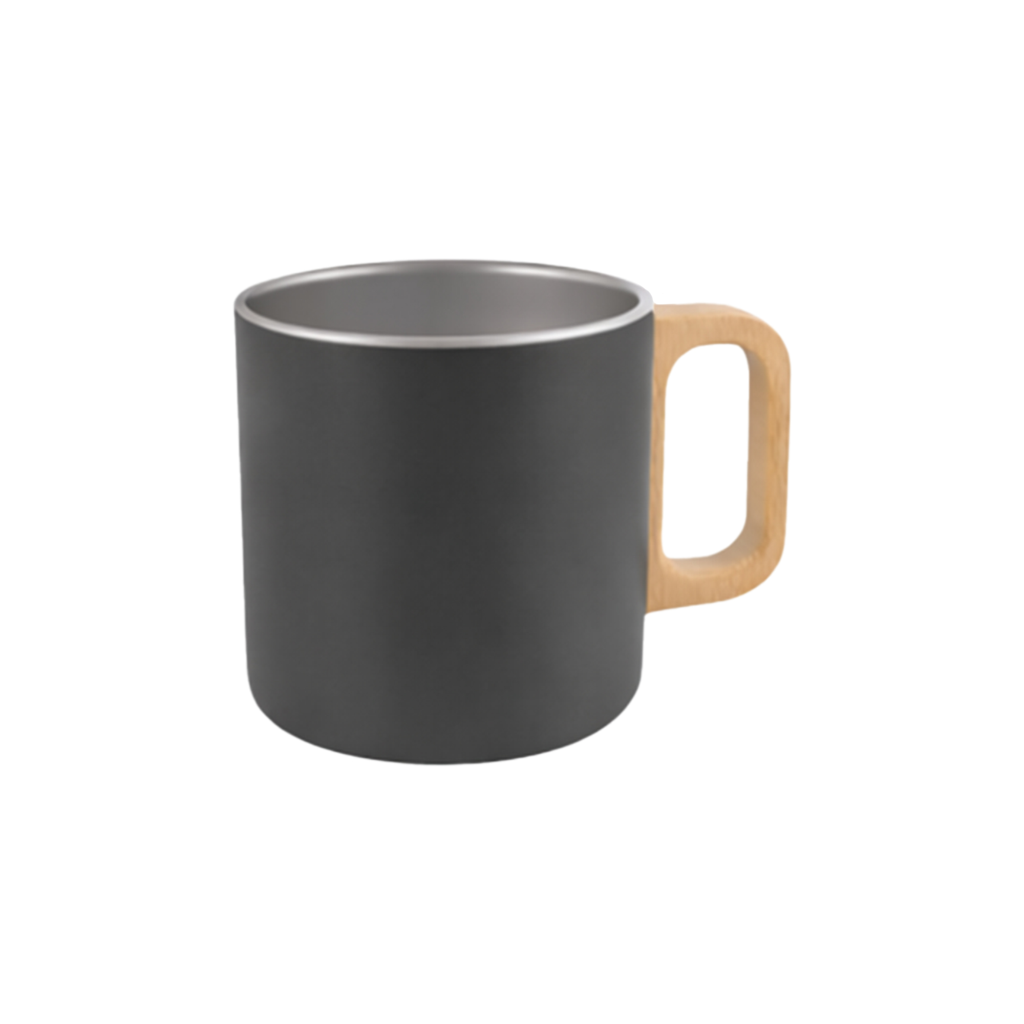 400ML Stainless Steel Insulated Mug with Wooden Handle - Image 5