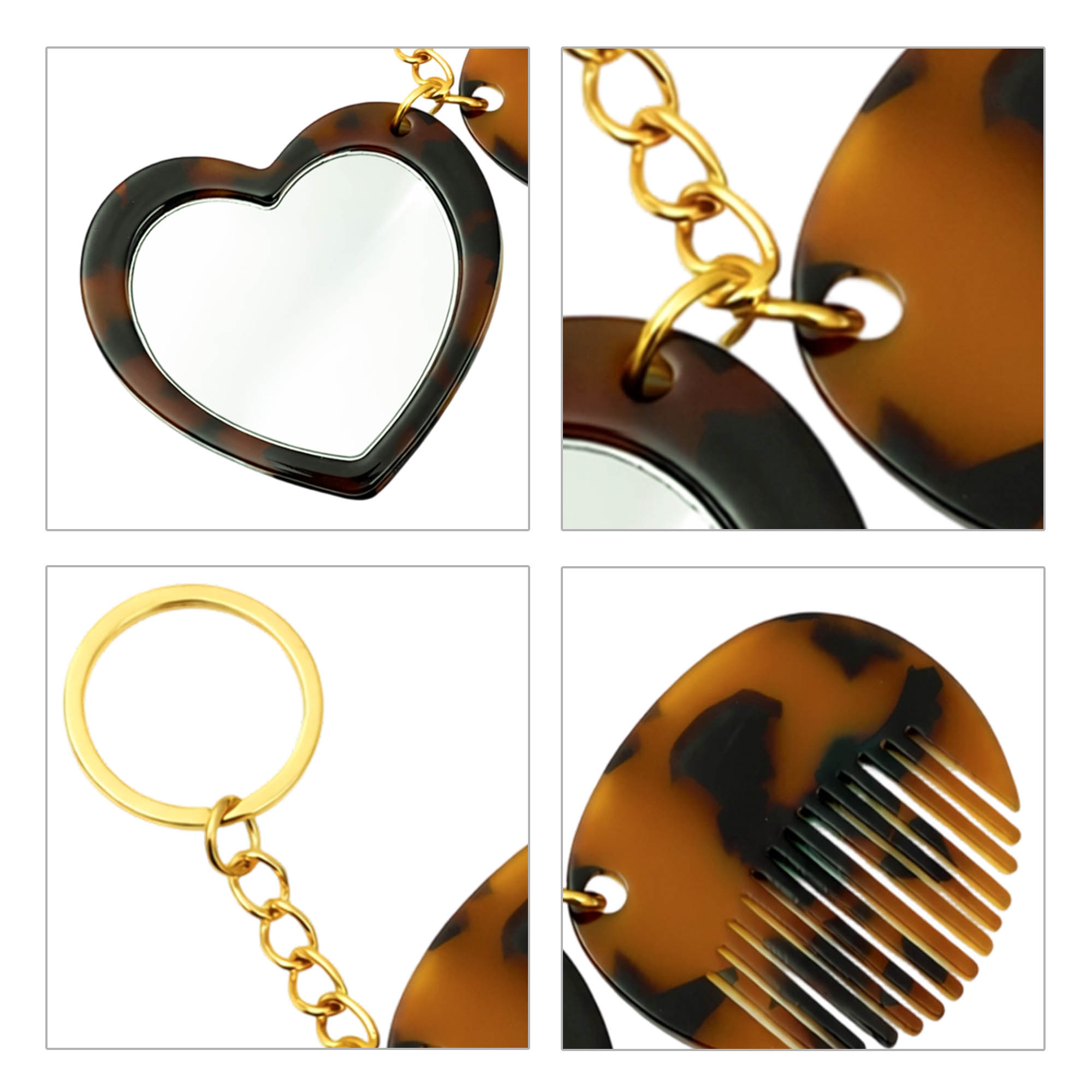 Mini Acetate Mirror Comb Keyring - Image 6