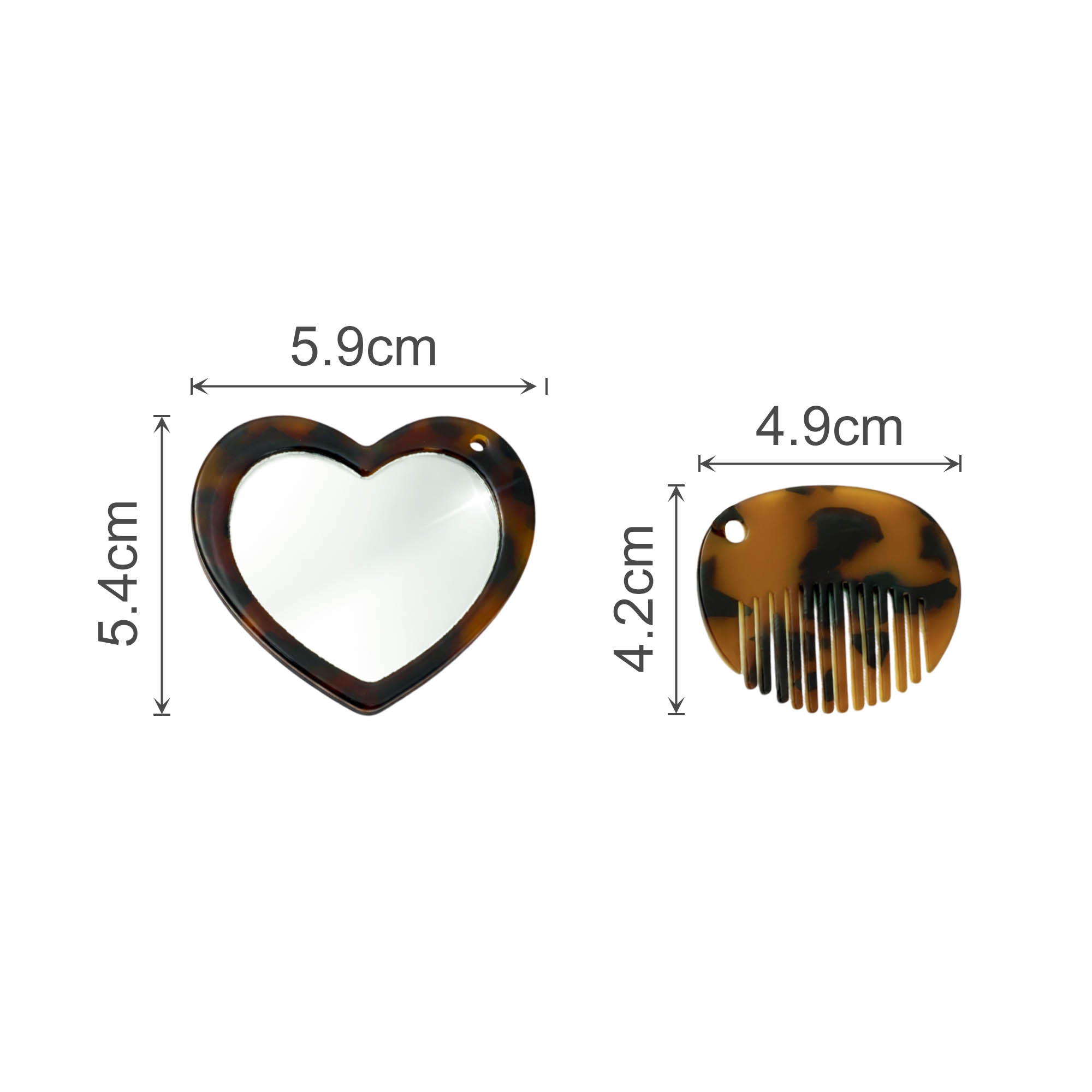Mini Acetate Mirror Comb Keyring - Image 4