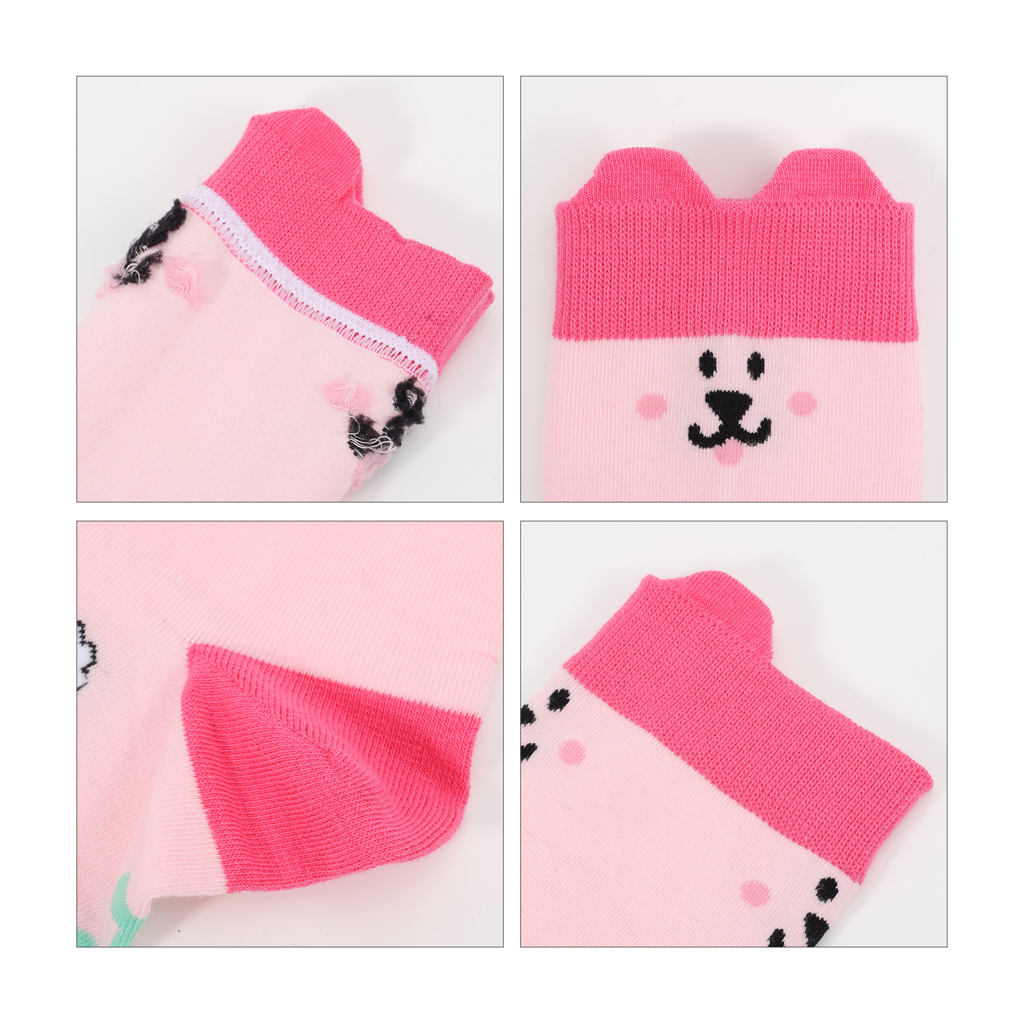 Ear Shaped Crew Custom Pattern Woven Socks - Image 4