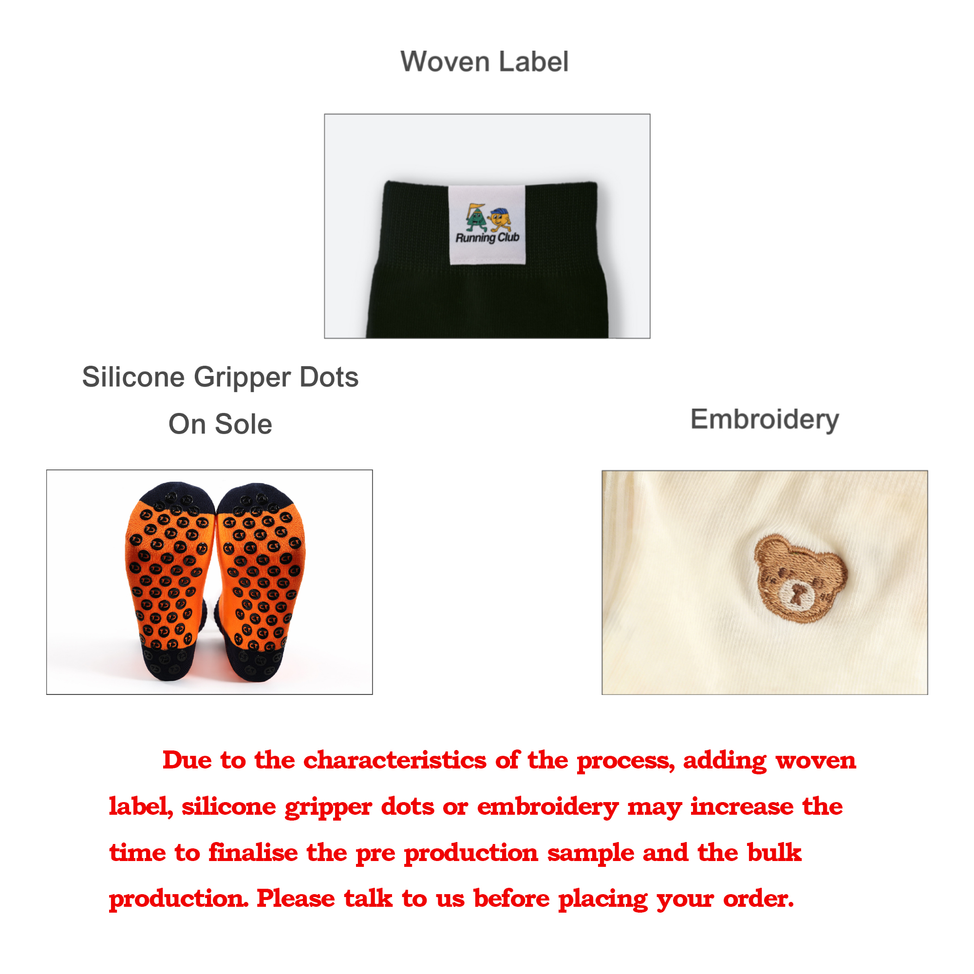 Ear Shaped Crew Custom Pattern Woven Socks - Image 5