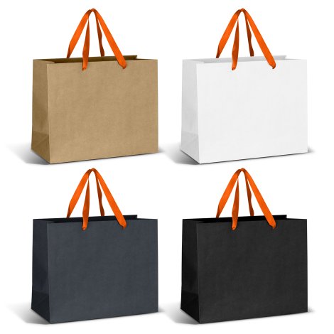 Large Ribbon Handle Paper Bag - Image 4