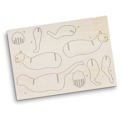 BRANDCRAFT Cat Wooden Model - Image 4