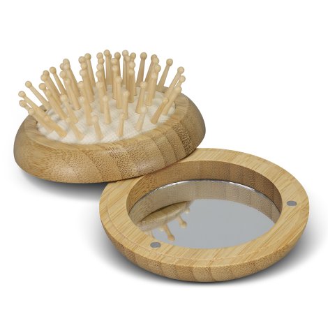 NATURA Bamboo Brush and Mirror - Image 4