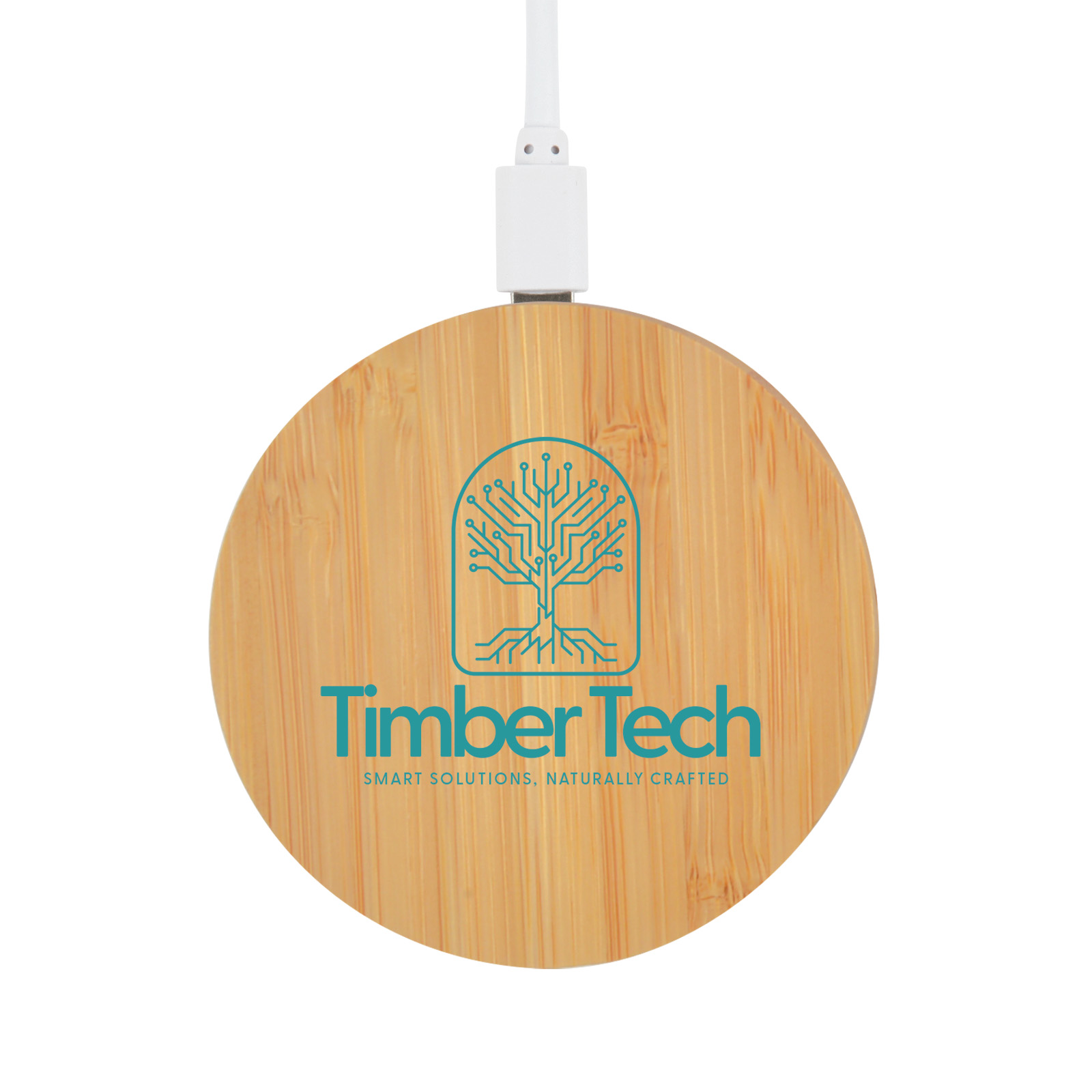 Arc Round Bamboo Wireless Charger - Image 6