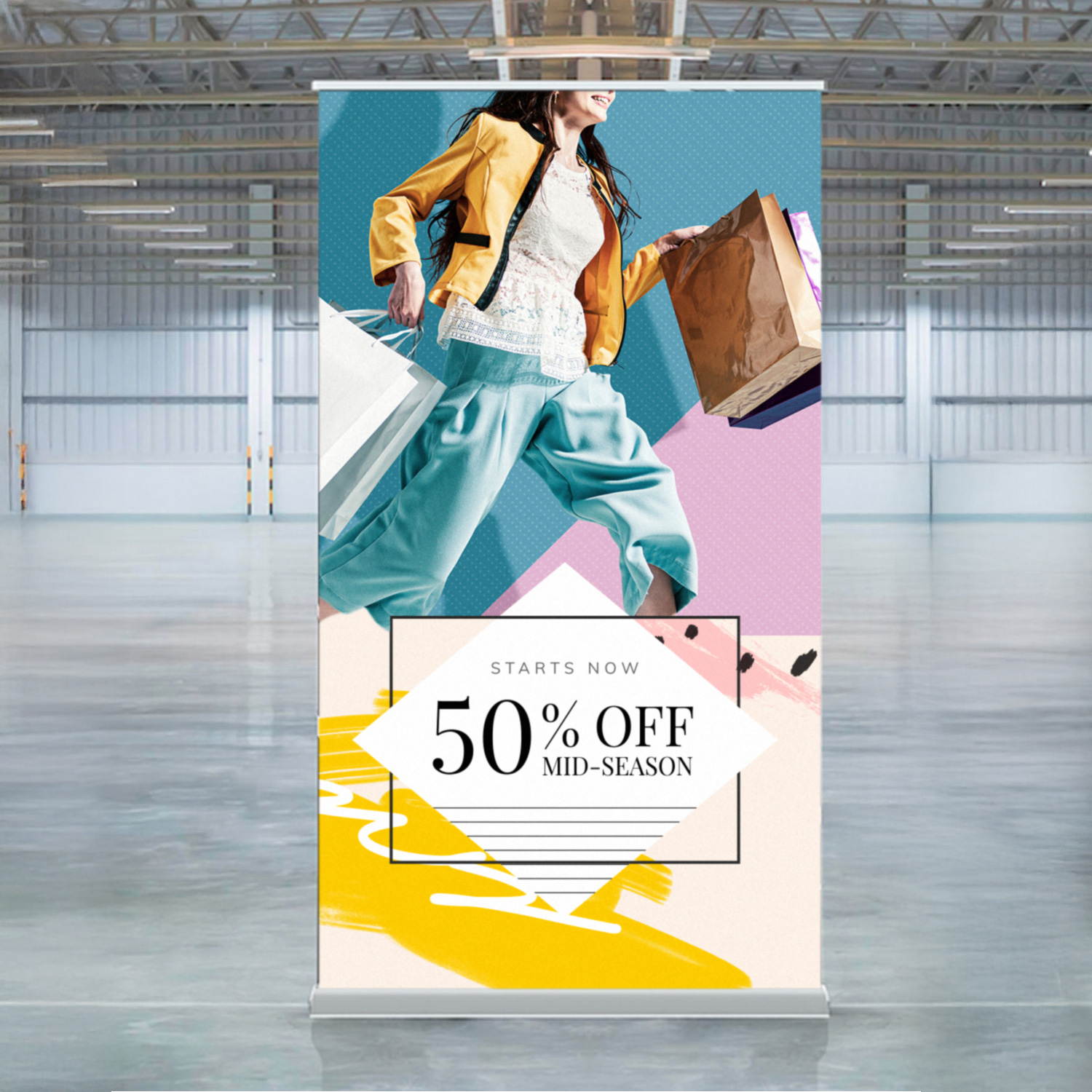 Luxury Pull Up Banner Wide