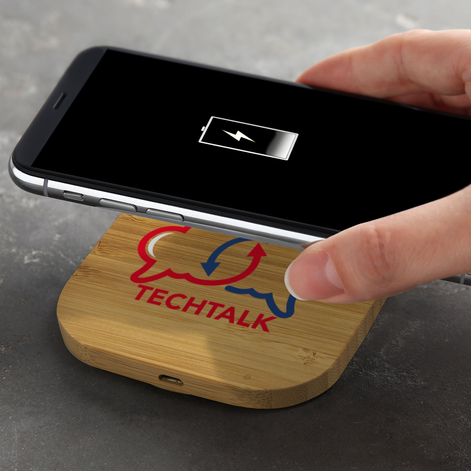 Vita Bamboo Wireless Charger - Square - Image 5